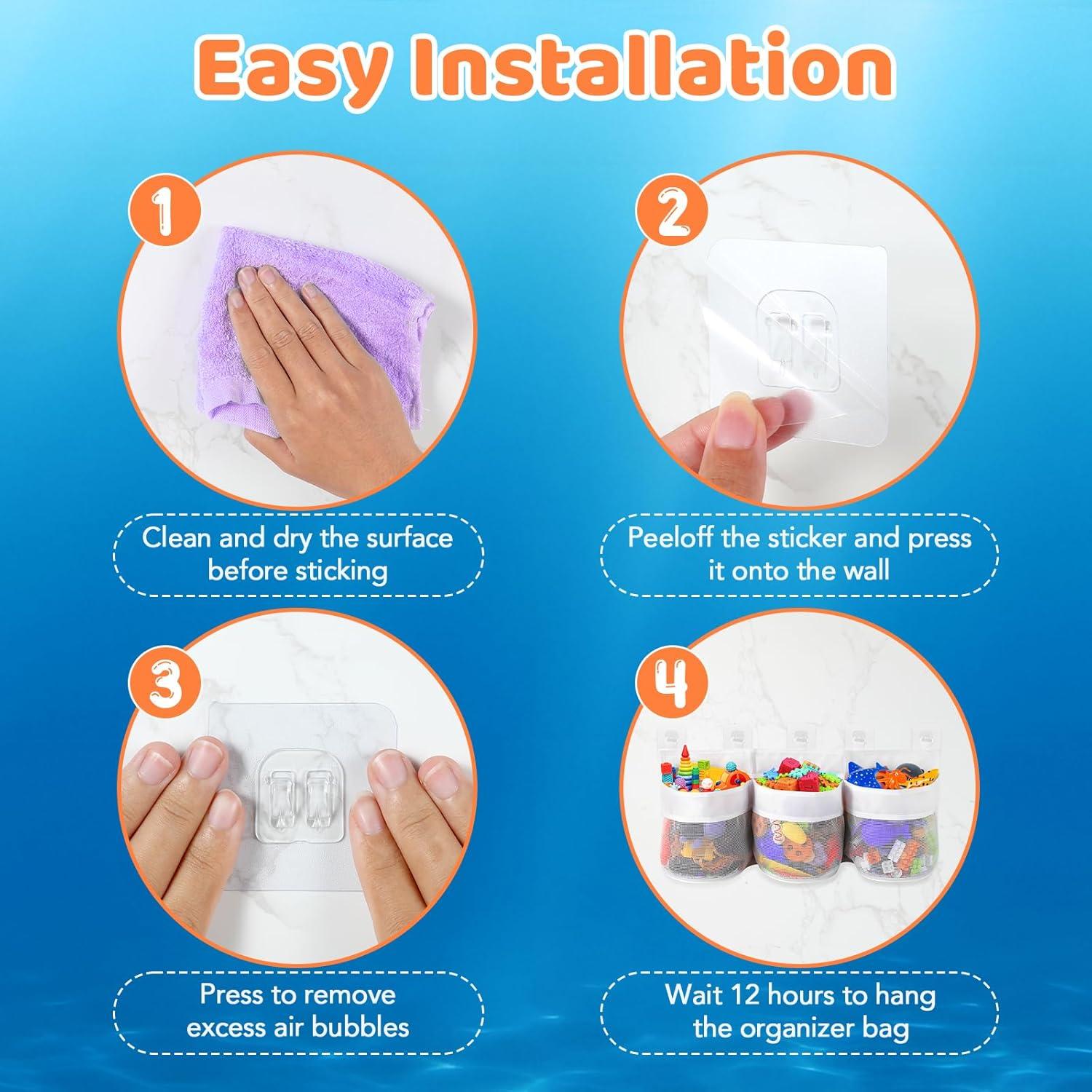 Organizador de Juguetes de Baño PVC 3 Compartimentos Shaowu