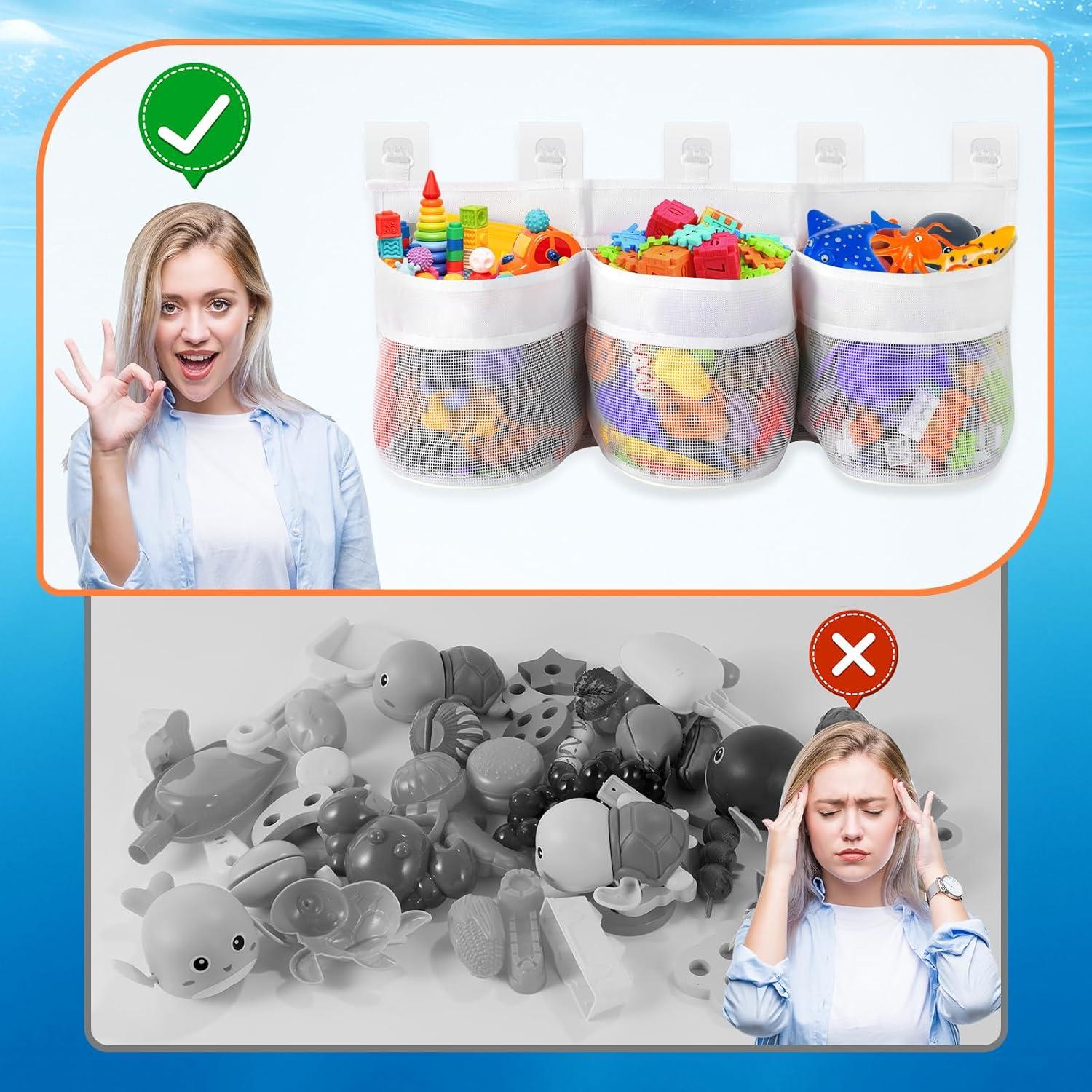 Organizador de Juguetes de Baño PVC 3 Compartimentos Shaowu