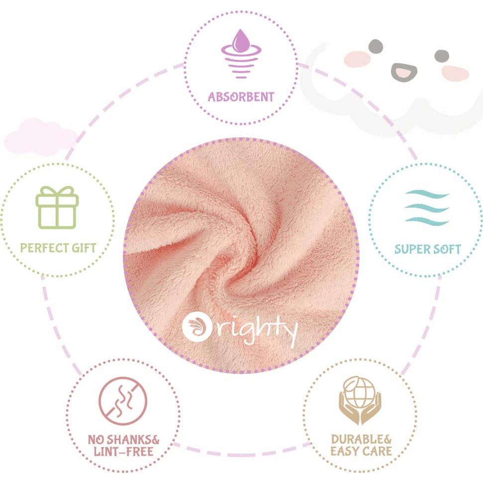 Paños de Eructo Orighty - 8 Unidades Microfibra Coral 30.5x40.6cm