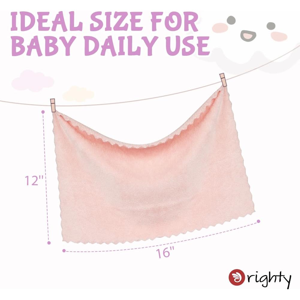 Paños de Eructo Orighty - 8 Unidades Microfibra Coral 30.5x40.6cm