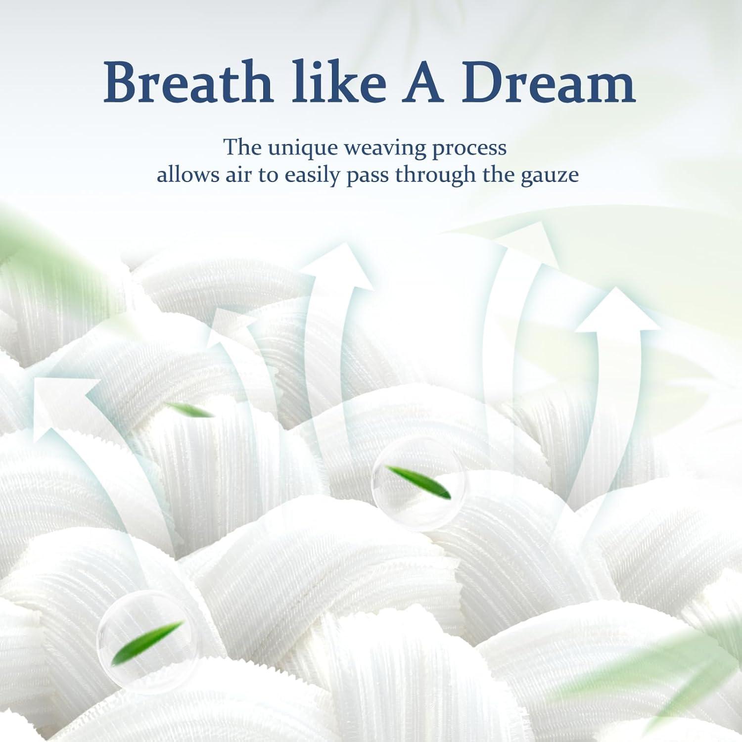 Manta de Muselina BEILIMU 109x109 cm Algodón y Rayón Azul