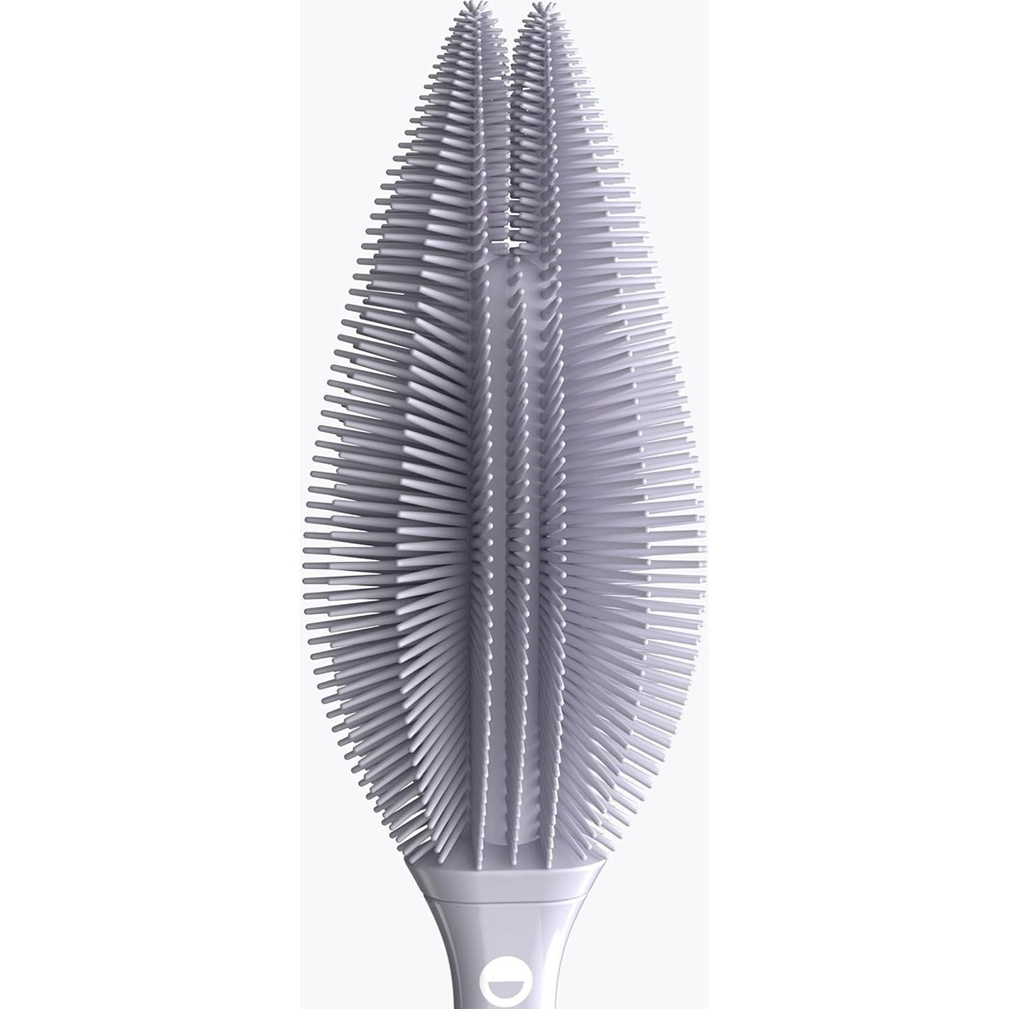 Cepillo de Botellas Smilo de Silicona Punta Doble - Gris