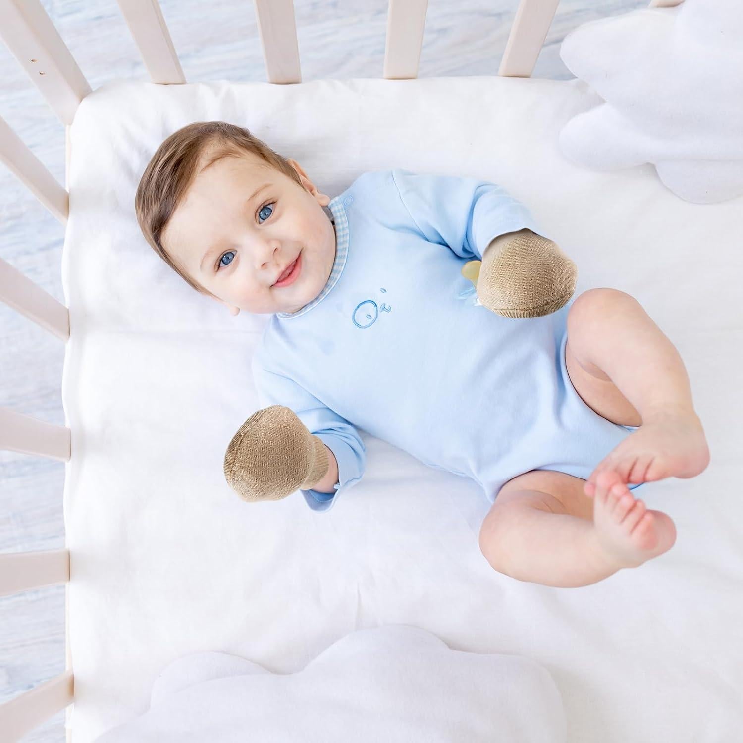 Cuffbow 16 Pares de Manoplas Antirrasguños Bebés 0-6 Meses