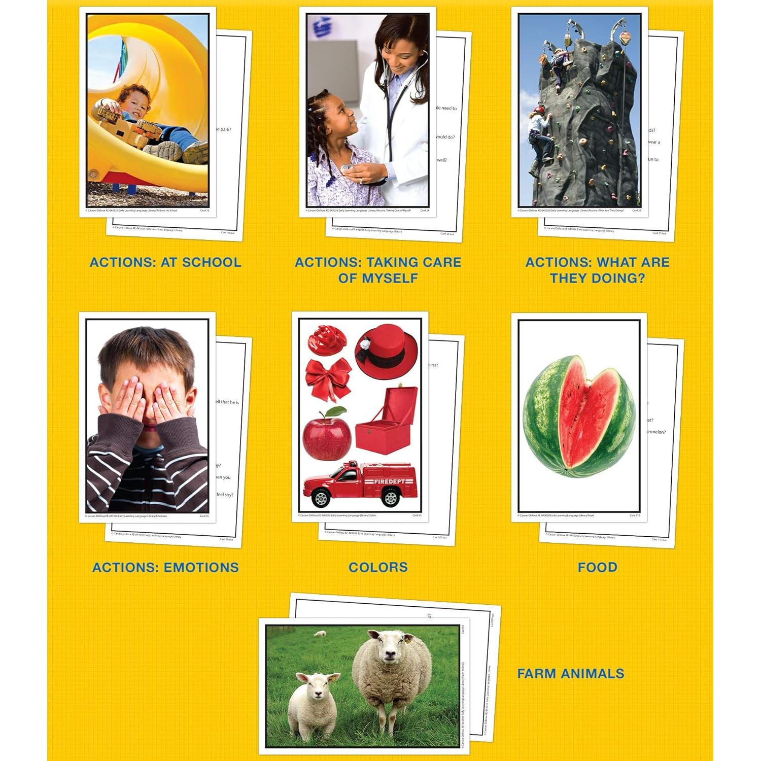 Tarjetas de Flash Fotográficas Key Education 160 Piezas para Niños