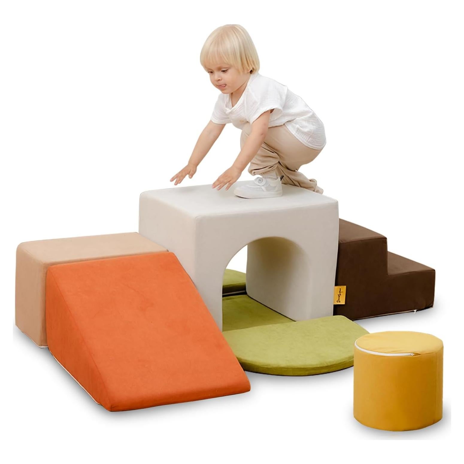 Conjunto de Escalada de Espuma BanaSuper - 7 Piezas Coloridas