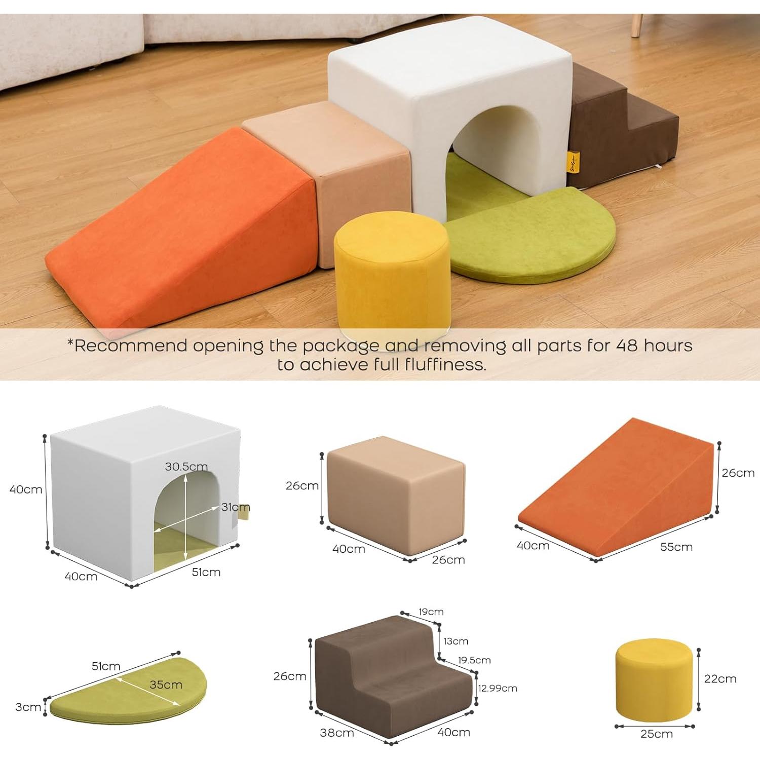 Conjunto de Escalada de Espuma BanaSuper - 7 Piezas Coloridas