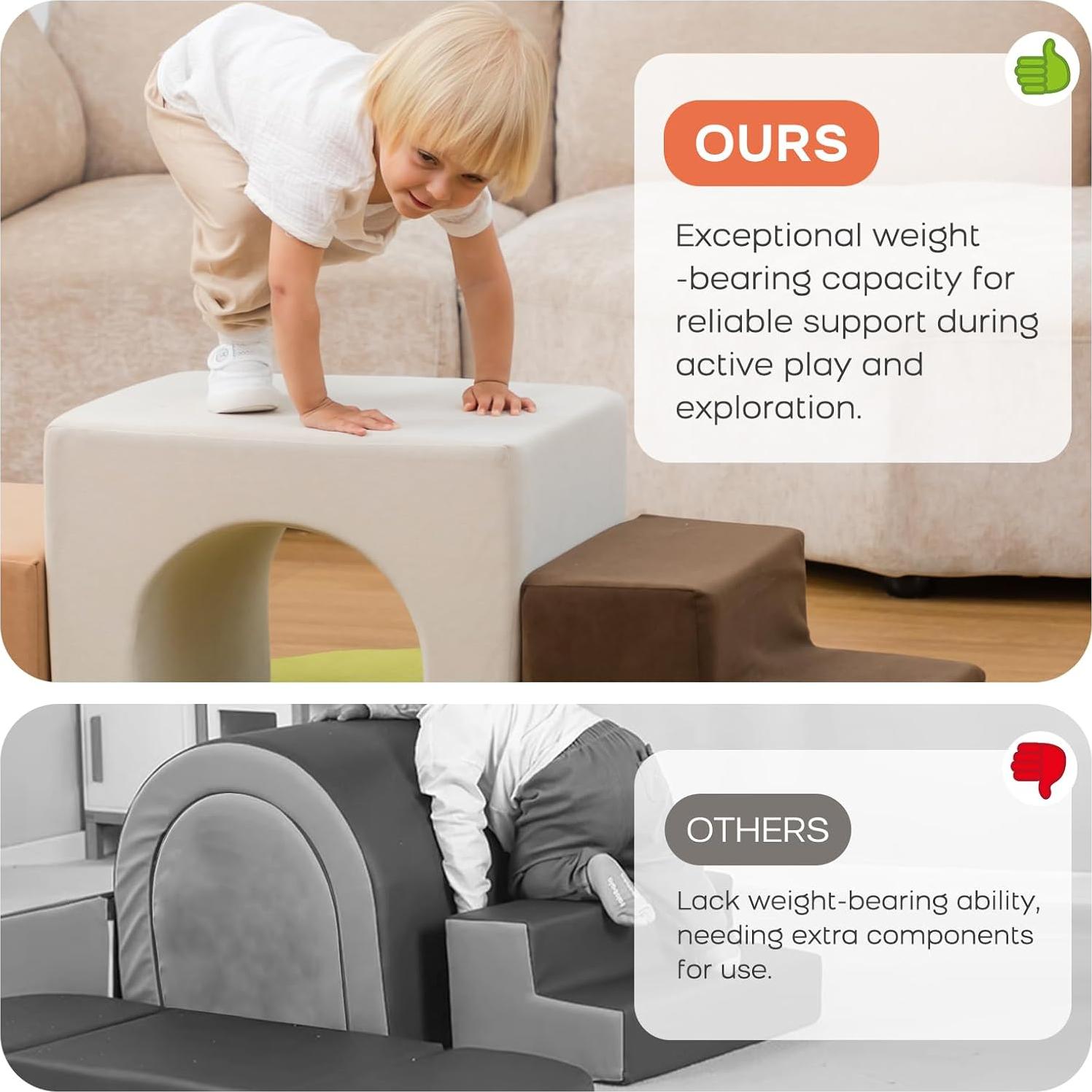 Conjunto de Escalada de Espuma BanaSuper - 7 Piezas Coloridas