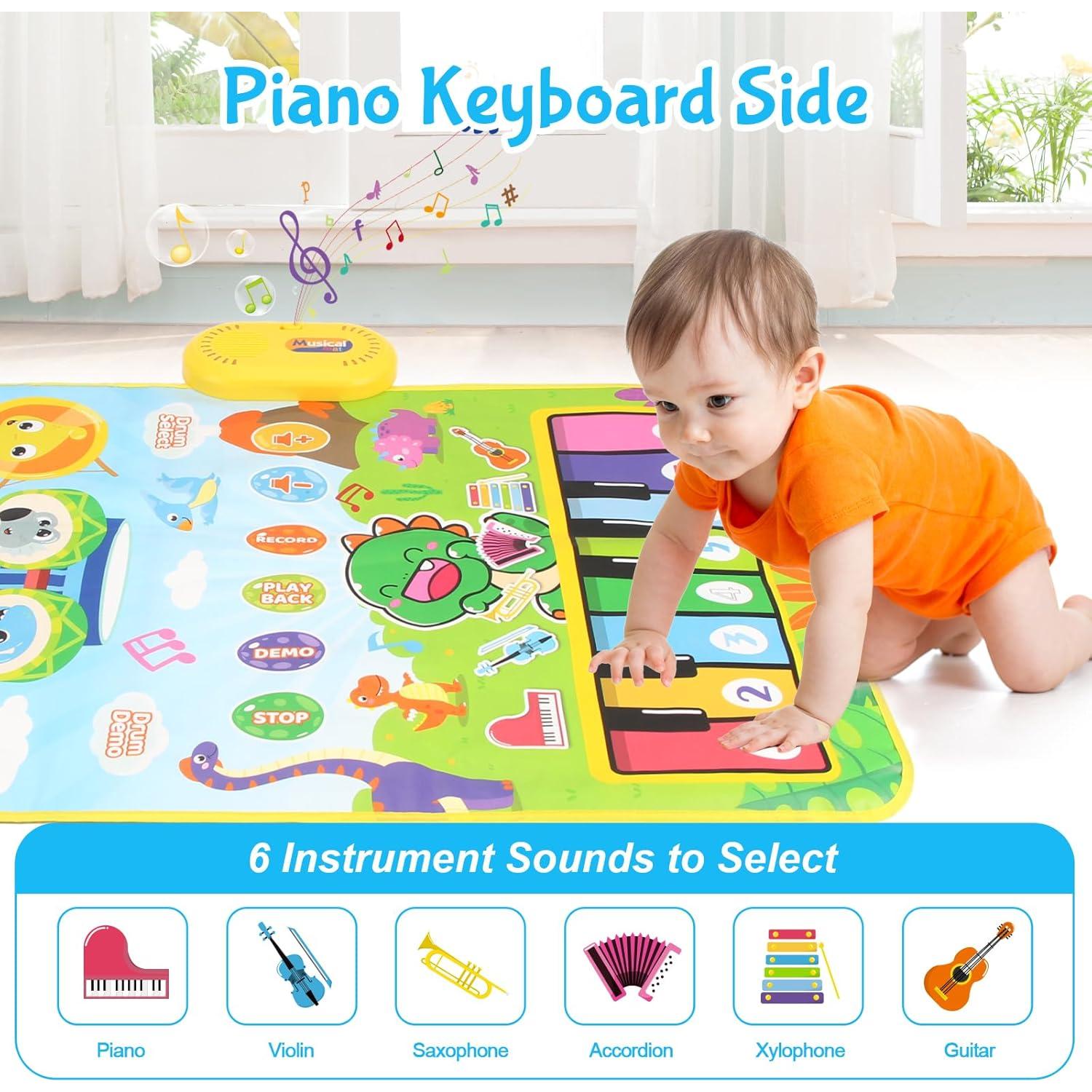 Alfombra Musical Dinosaurio Fuvappil 26.9x30 cm para Bebés