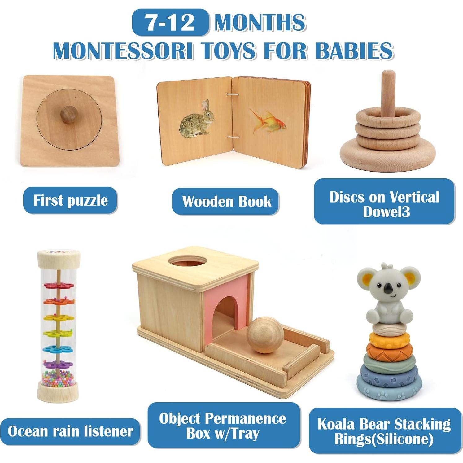 Set de Juguetes Montessori para Bebés 7-12 Meses - Leader Joy