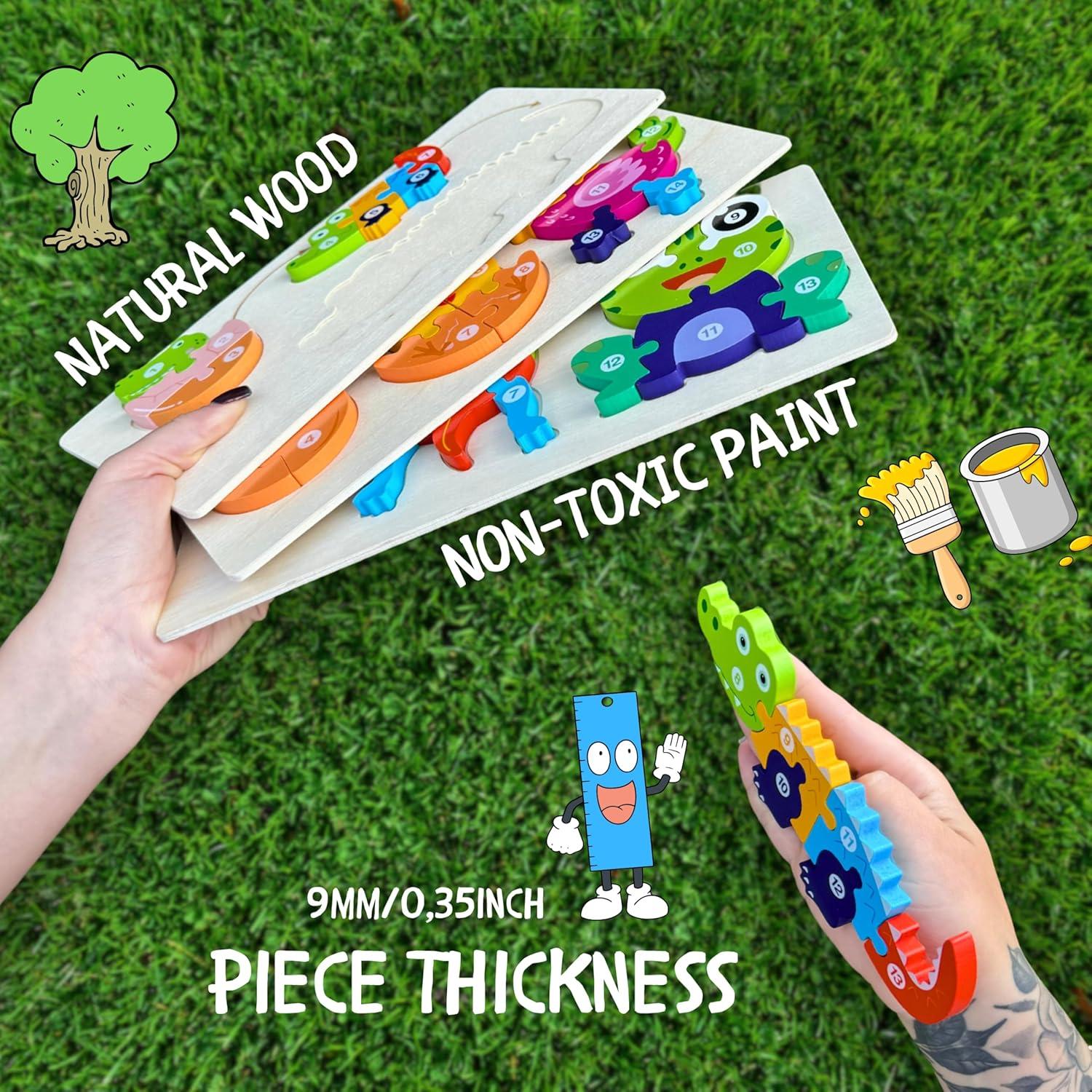 Rompecabezas de Madera Montessori Master Leon - Animales 3pack