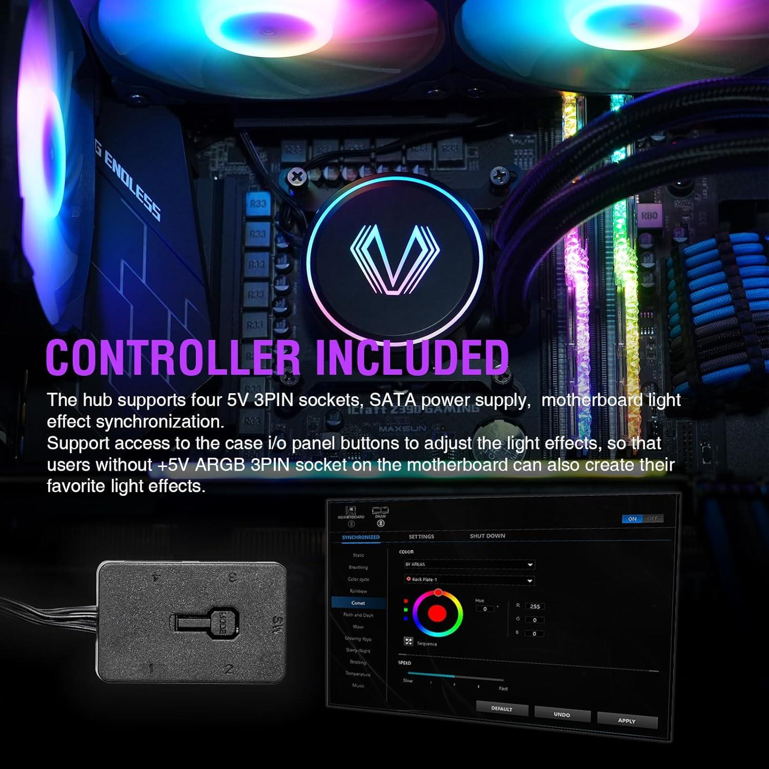 Enfriador de CPU Líquido Vetroo V360 RGB 360mm 290W TDP