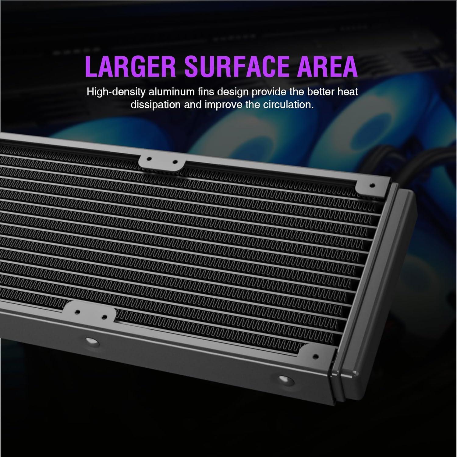 Enfriador de CPU Líquido Vetroo V360 RGB 360mm 290W TDP