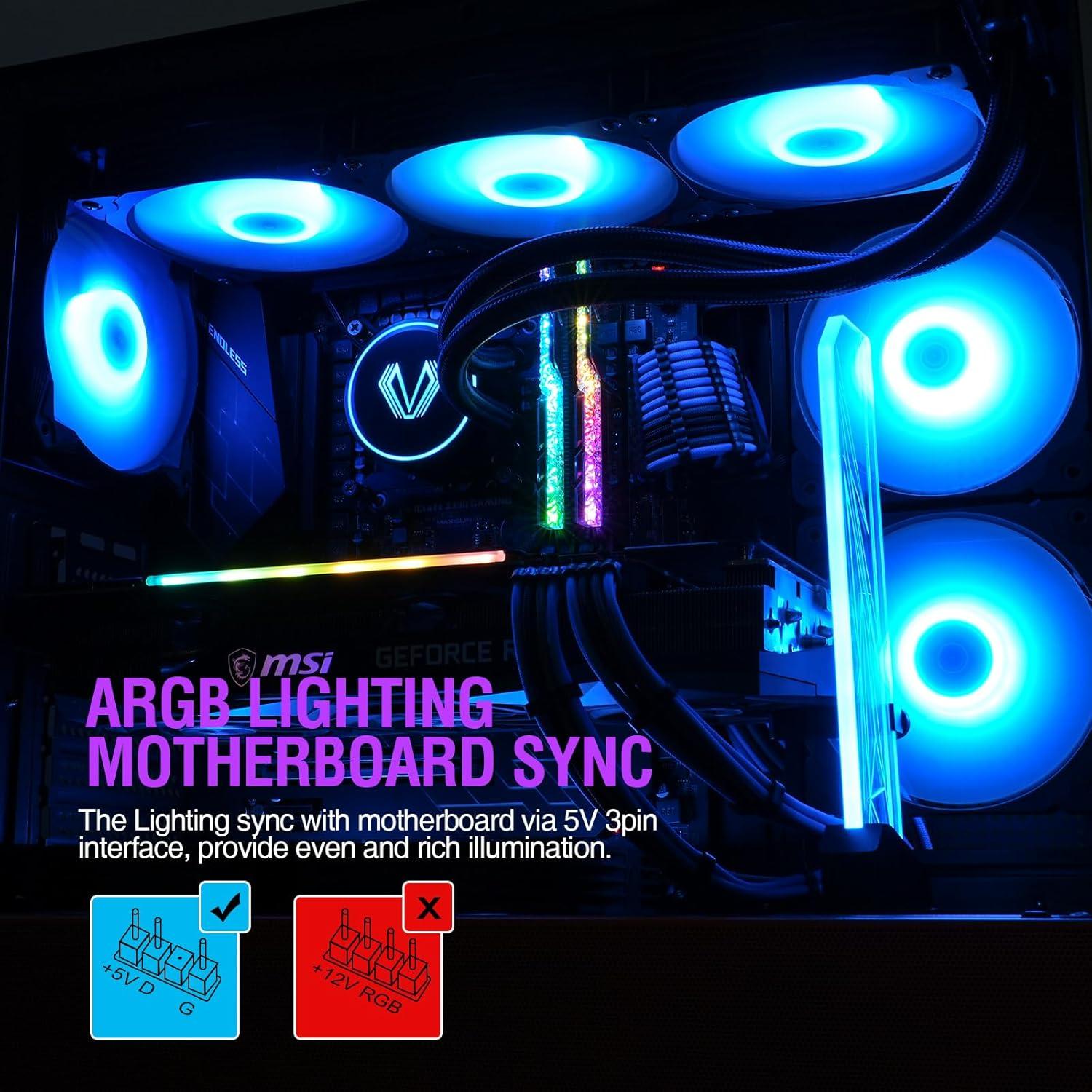 Enfriador de CPU Líquido Vetroo V360 RGB 360mm 290W TDP