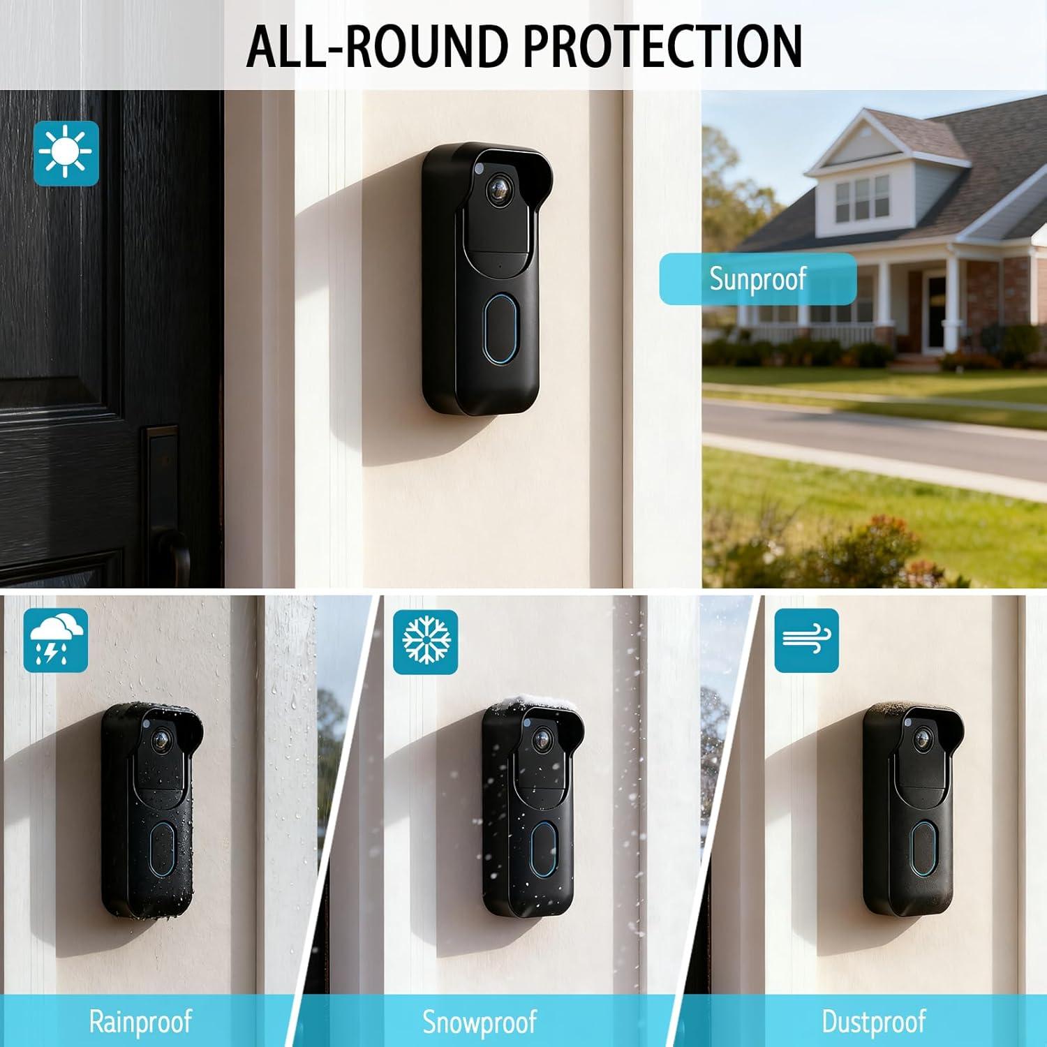 Funda de Silicona Impermeable HeyMoonTong para Timbre Blink 2da Gen