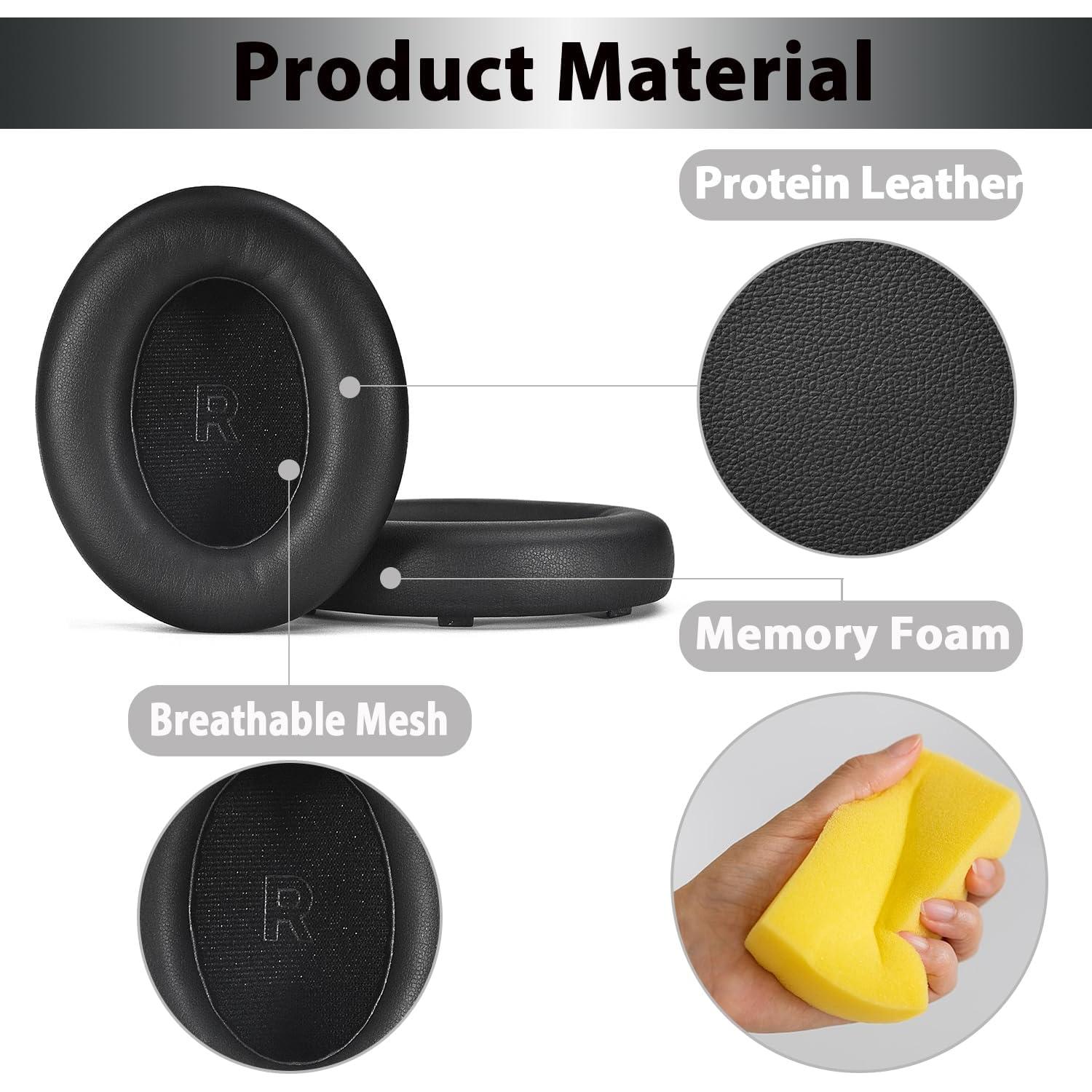 Cojines de Repuesto Adhiper para Auriculares Bose QC Ultra