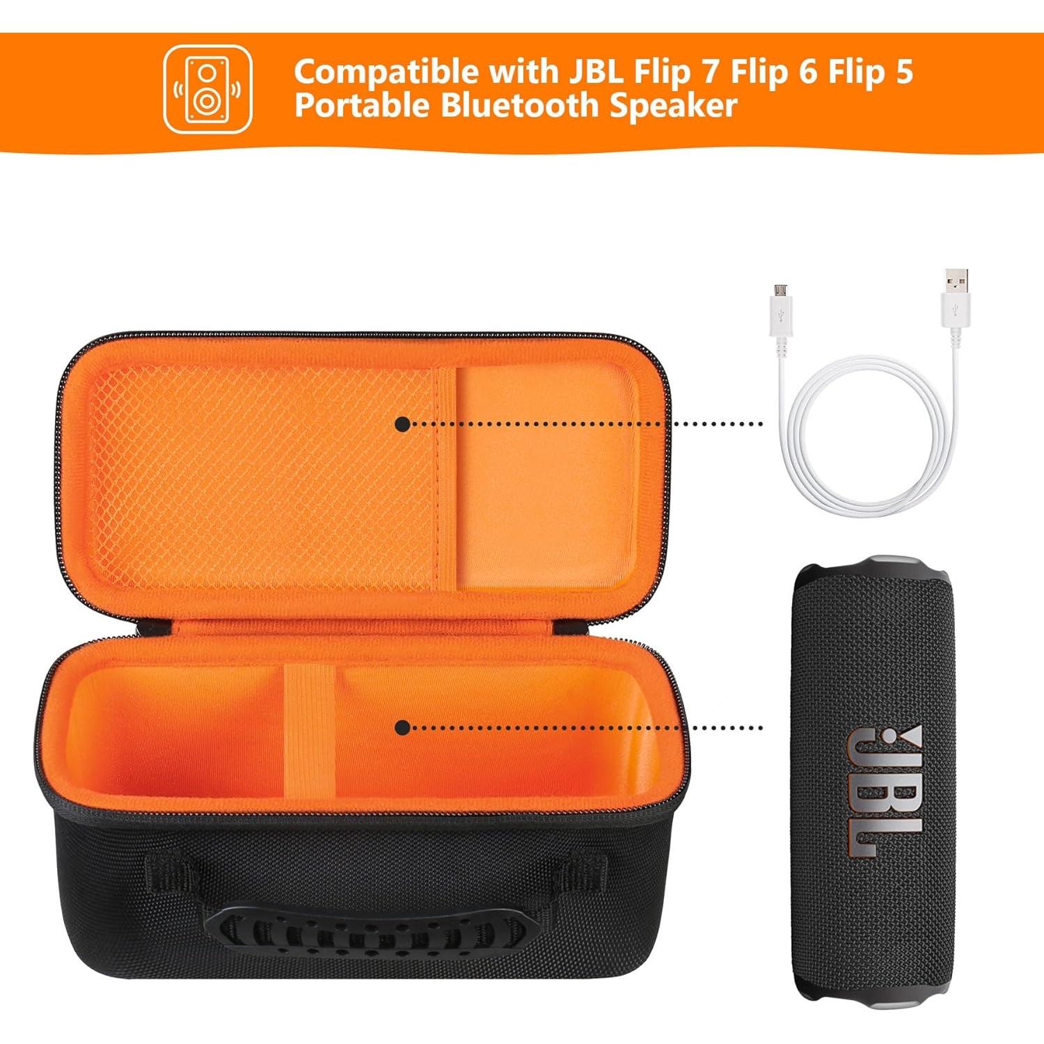Funda Dura Supmay para Altavoz Bluetooth JBL Flip 7/6/5 Negra