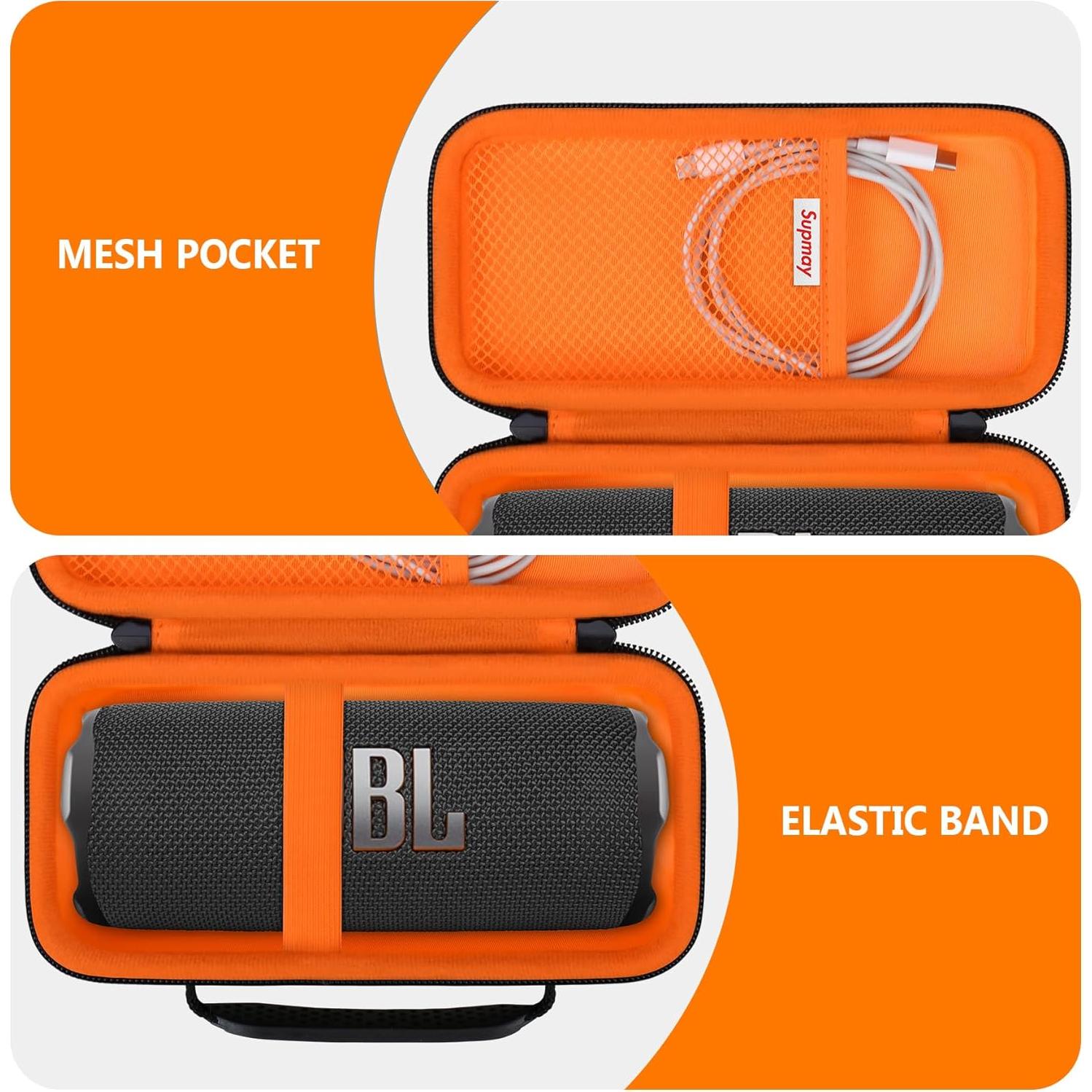 Funda Dura Supmay para Altavoz Bluetooth JBL Flip 7/6/5 Negra