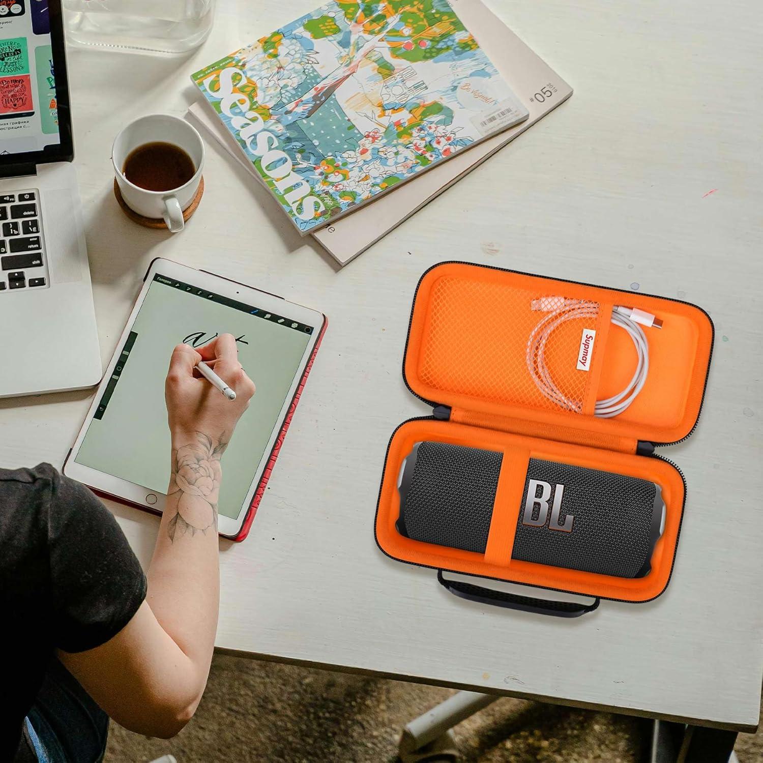 Funda Dura Supmay para Altavoz Bluetooth JBL Flip 7/6/5 Negra