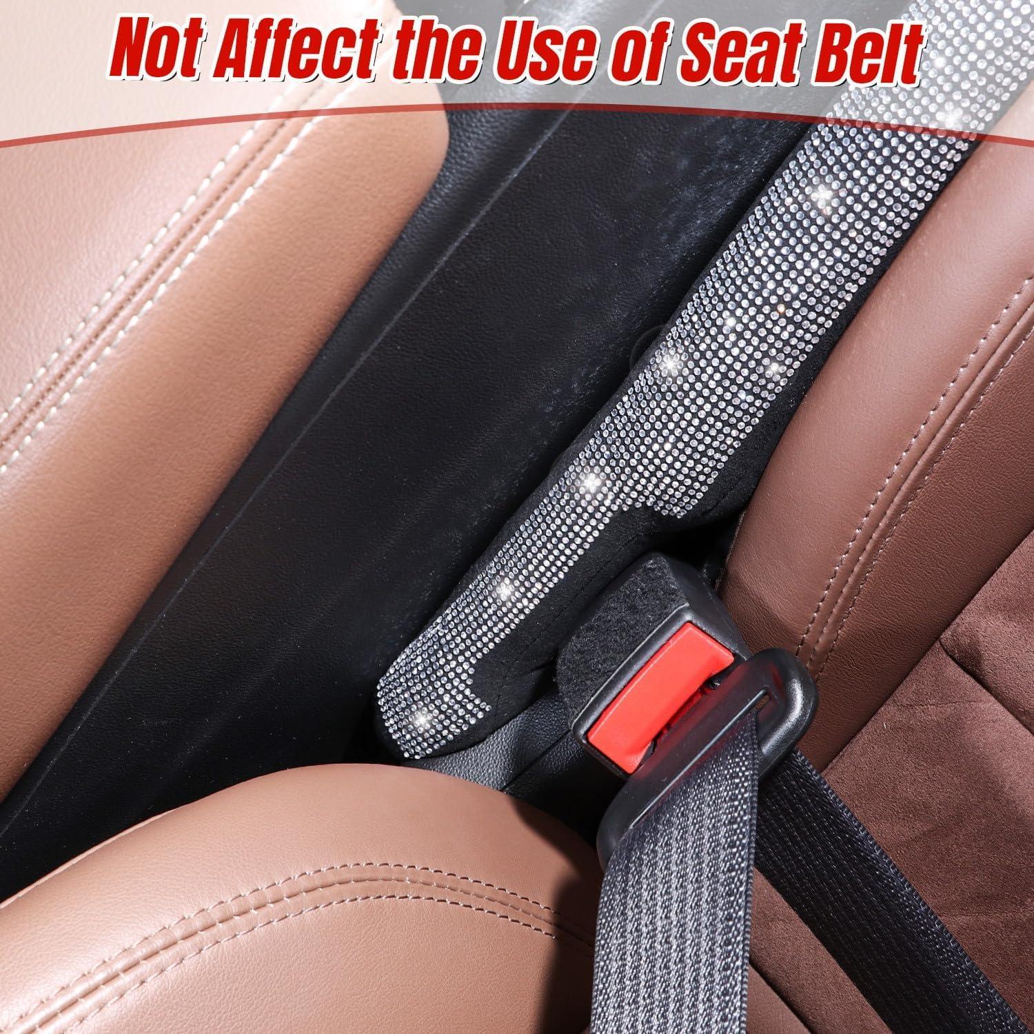 Relleno Espacio Asientos Coche Briwill 2 Piezas Rhinestone Plata