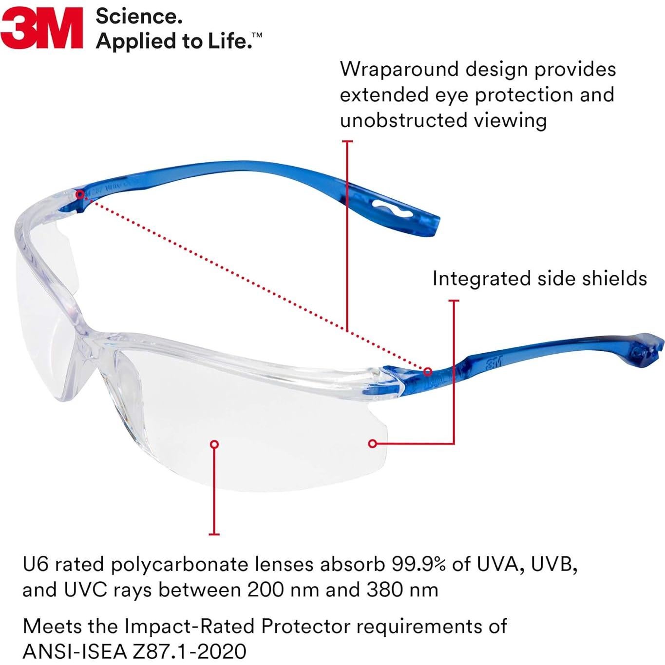 Gafas de Seguridad 3M Virtua CCS, Paquete de 20, Antivaho