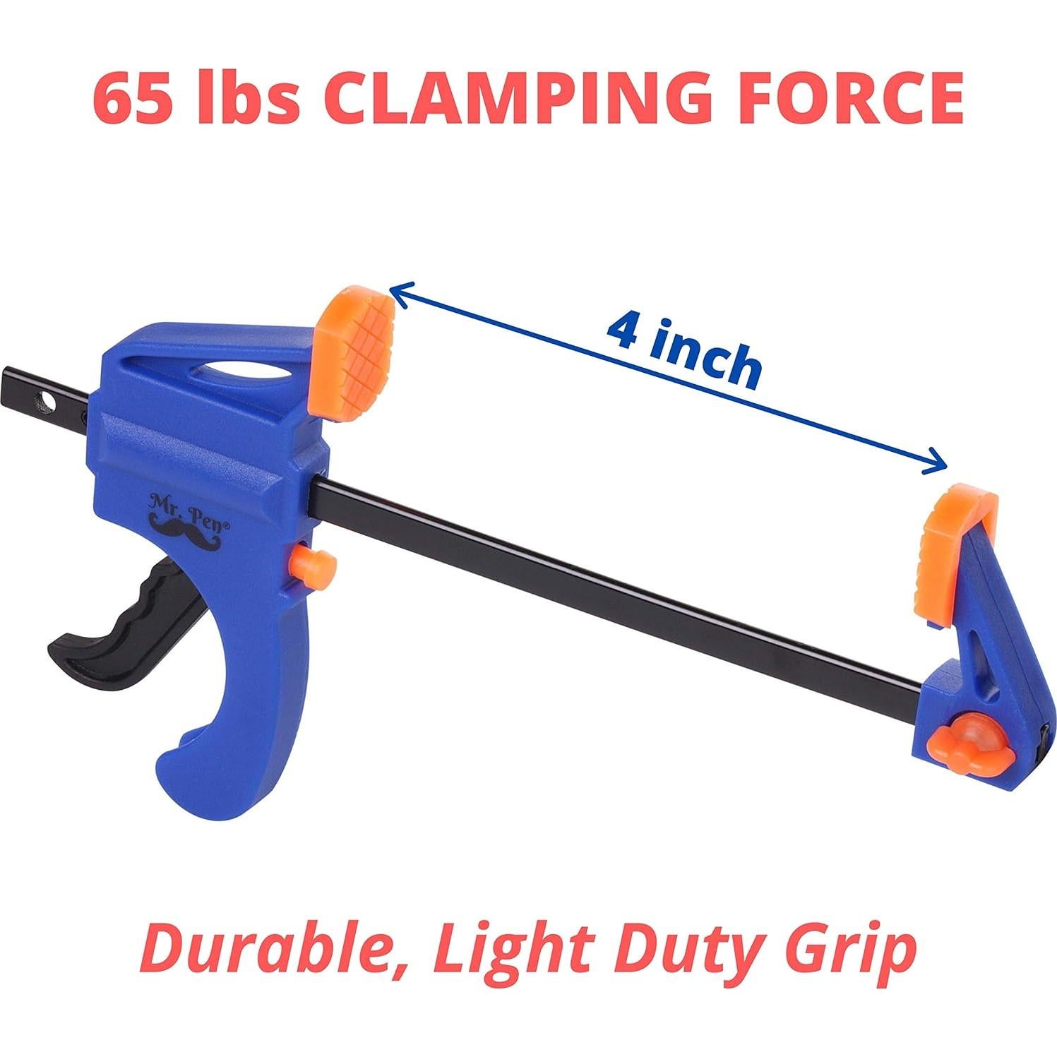 Abrazaderas de Carpintería Mr. Pen 10.16 cm Paquete de 2 Azul