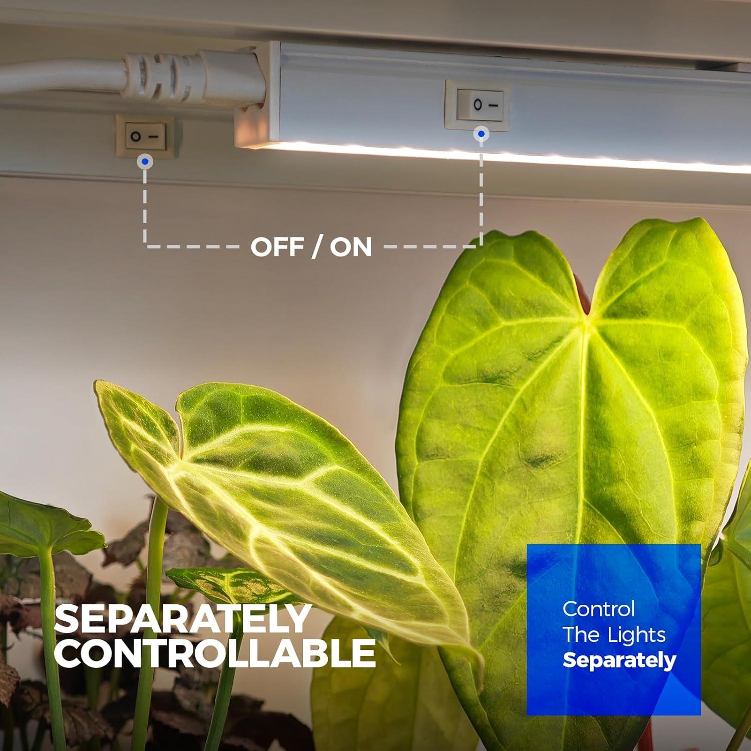 Luces de Cultivo LED Barrina T5 2ft 80W Espectro Completo 8 Pzas