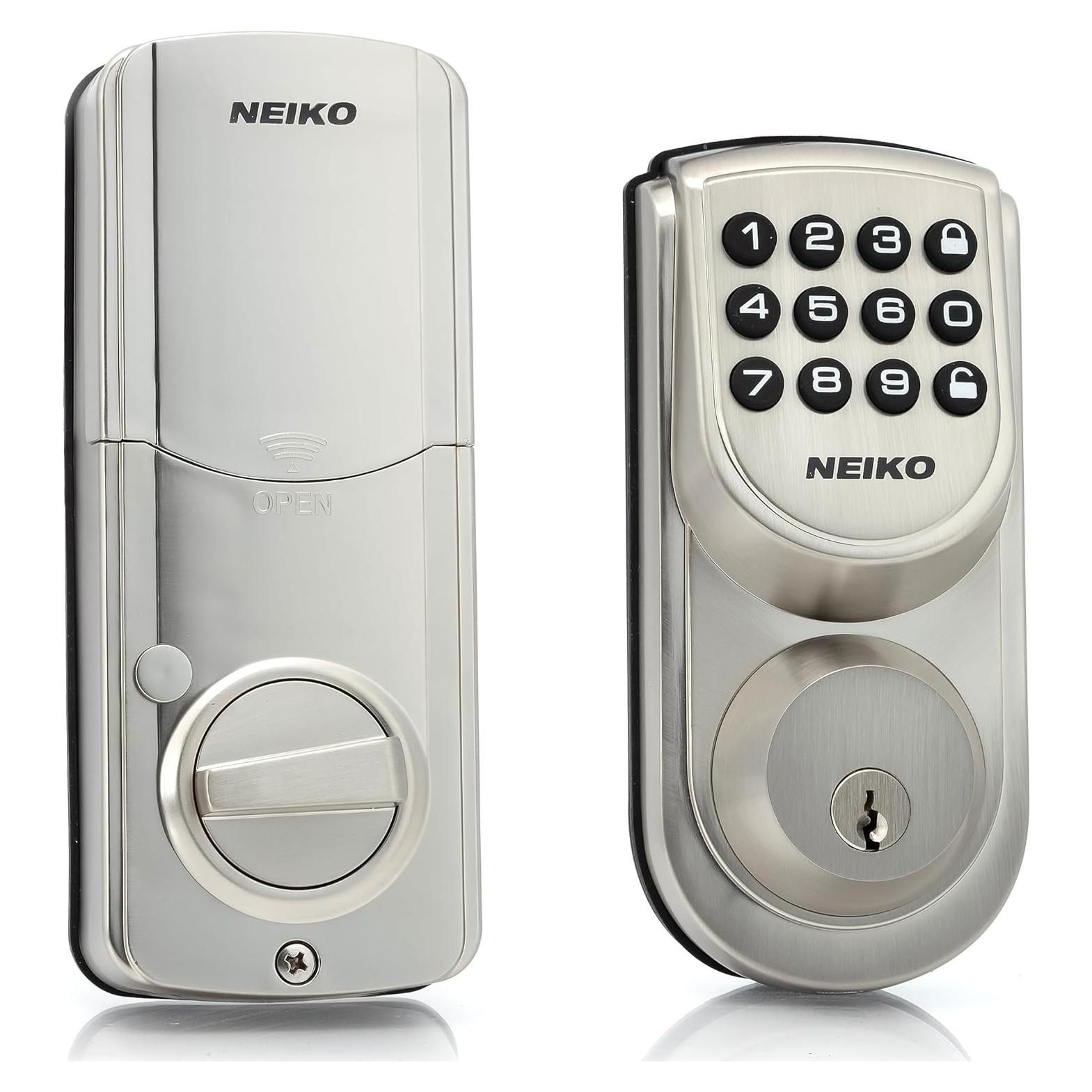 Cerradura Electrónica Sin Llave Neiko 52909A, Plata, 100 Códigos