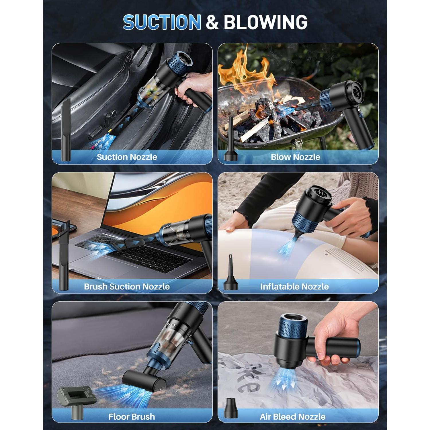 Aspiradora de Mano Inalámbrica EYYA 135C 15000PA Portátil