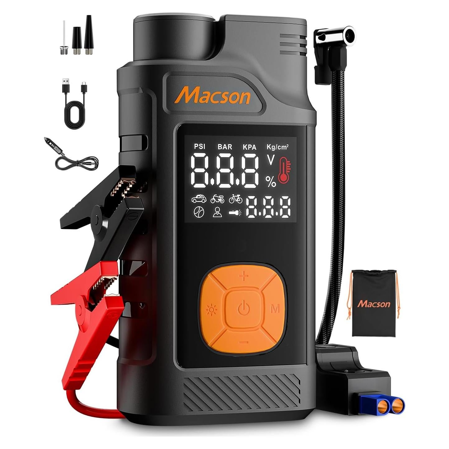 Arrancador de Salto Macson M180 1500A con Compresor 150PSI