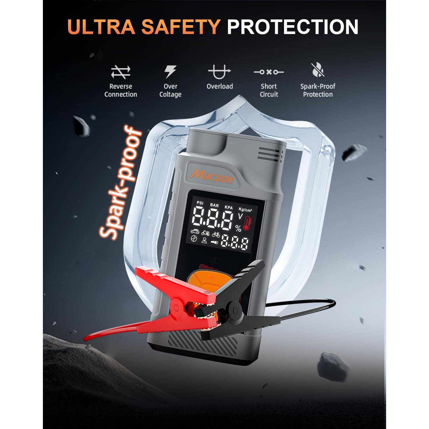 Arrancador de Salto Macson M180 1500A con Compresor 150PSI