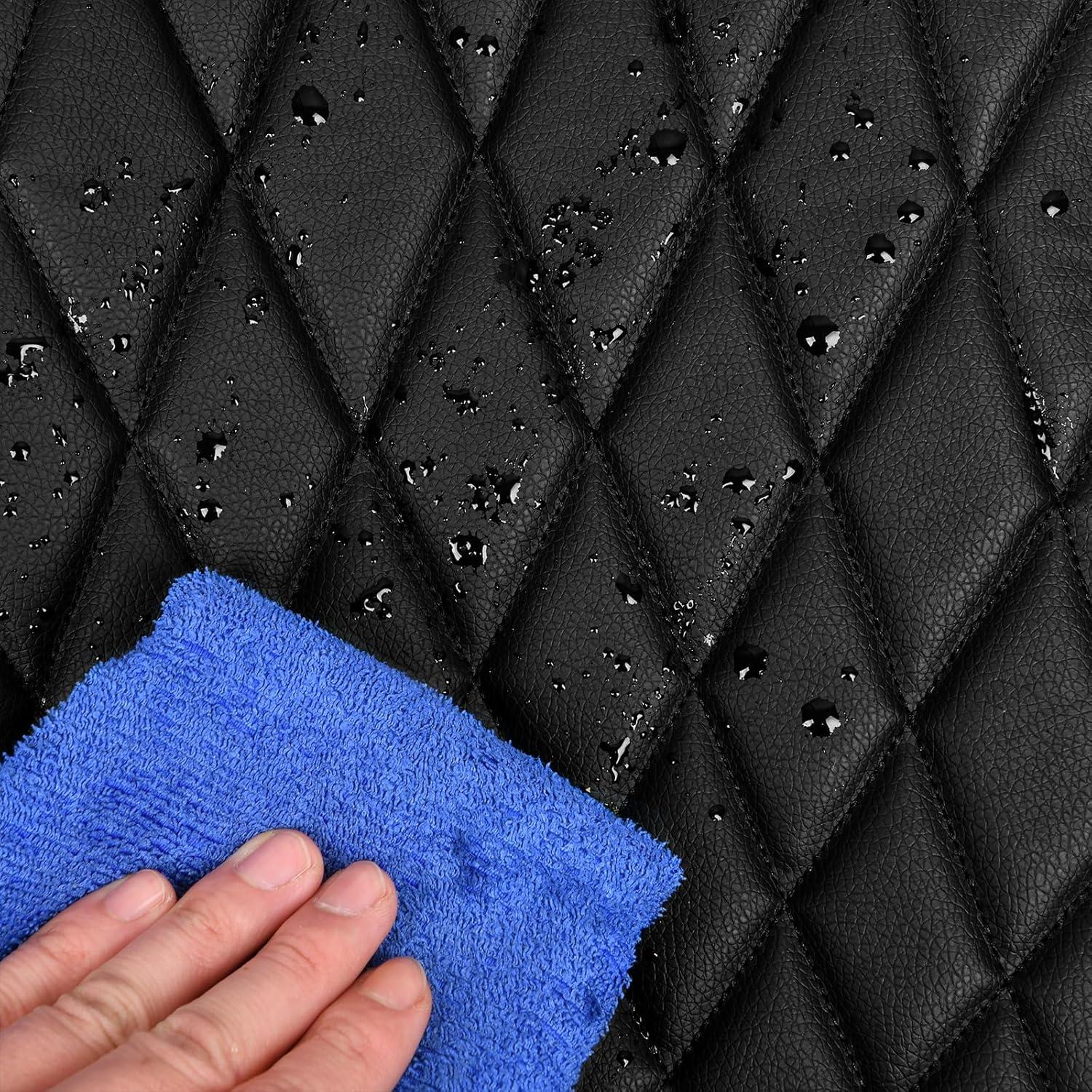 Cubiertas de Asiento Delantero de Cuero PU REINO DEL CABALLO Negro 2 PCS