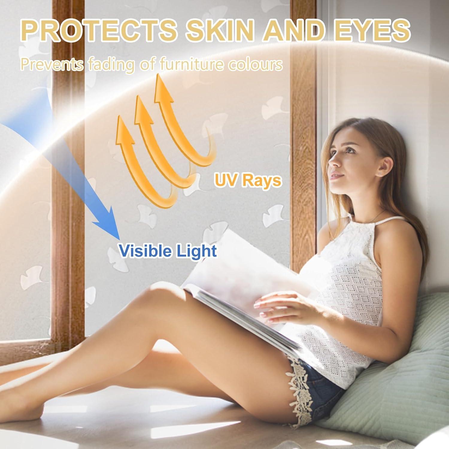 Película de Privacidad para Ventanas OHTMERU 44.5x199.8cm Acacia