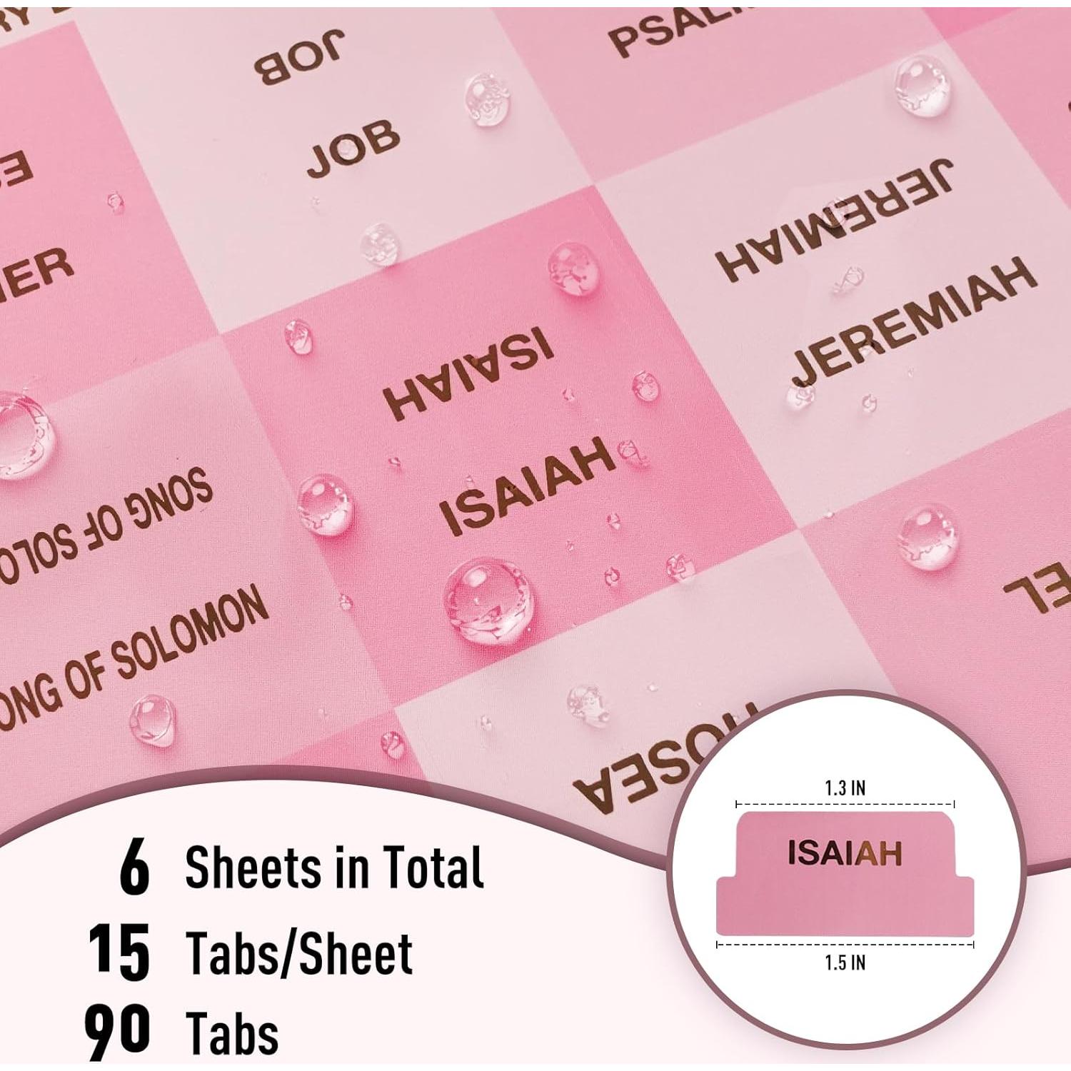 Etiquetas de Biblia Rosa SMART MAGUS - 90 Piezas Laminadas