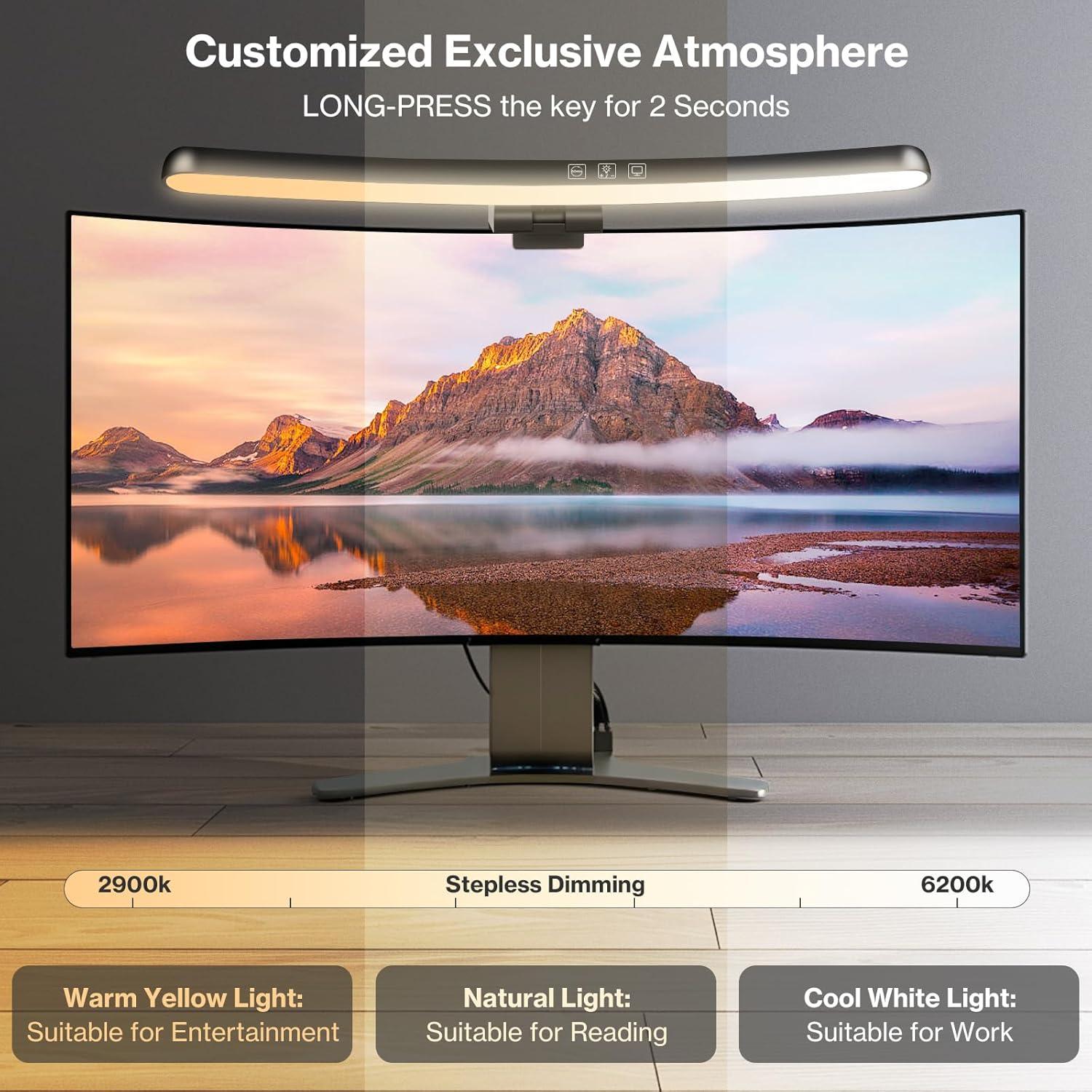 Barra de Luz LED para Monitor Laliled Curvada 39cm USB