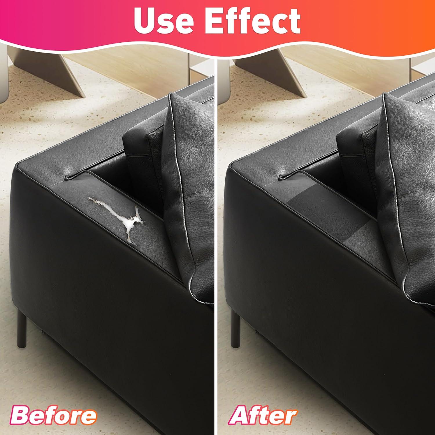 Parche de Reparación de Cuero Autoadhesivo Meneng 7.87cm x 200.66cm