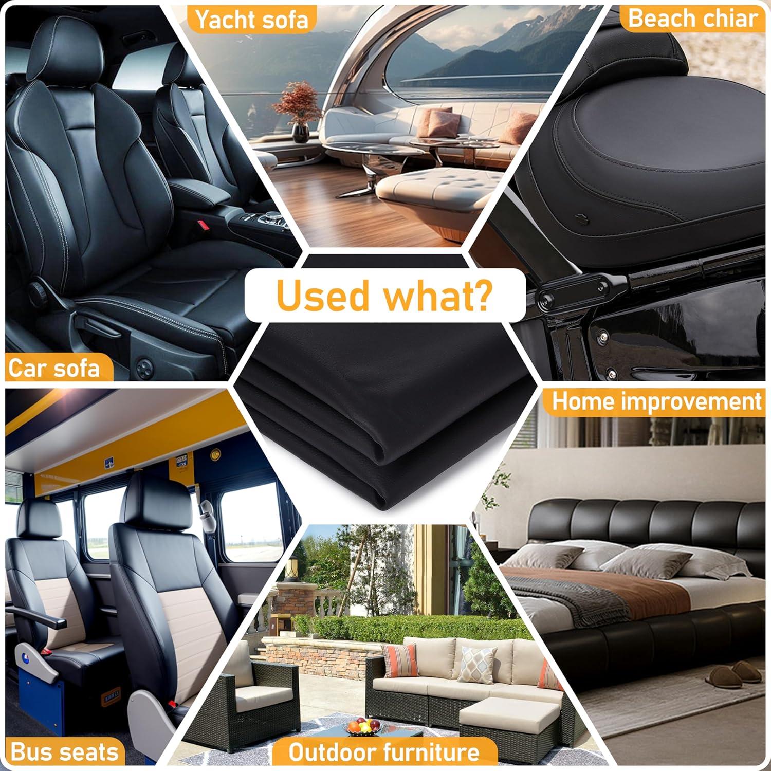 Parche de Reparación de Cuero Autoadhesivo Meneng 7.87cm x 200.66cm