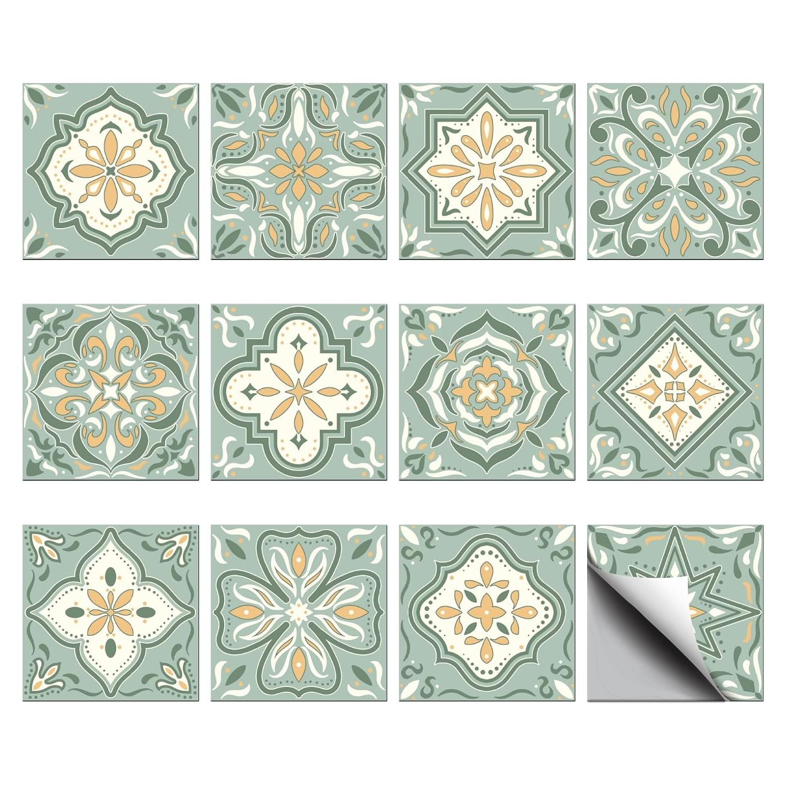 Calcomanías de Azulejos Bohemios CHGCRAFT 36 Piezas 10.16 cm