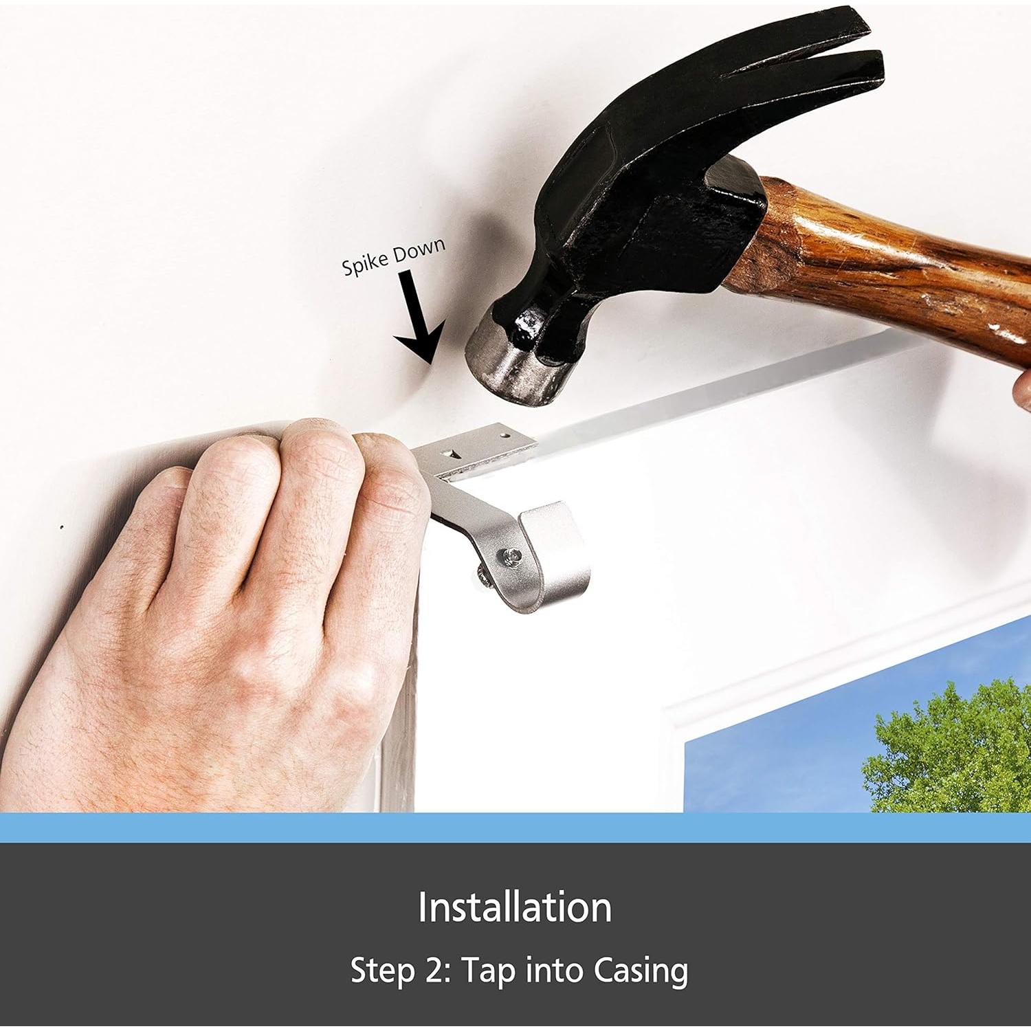 Soportes de barra de cortina Kenney Fast Fit níquel cepillado 2 piezas