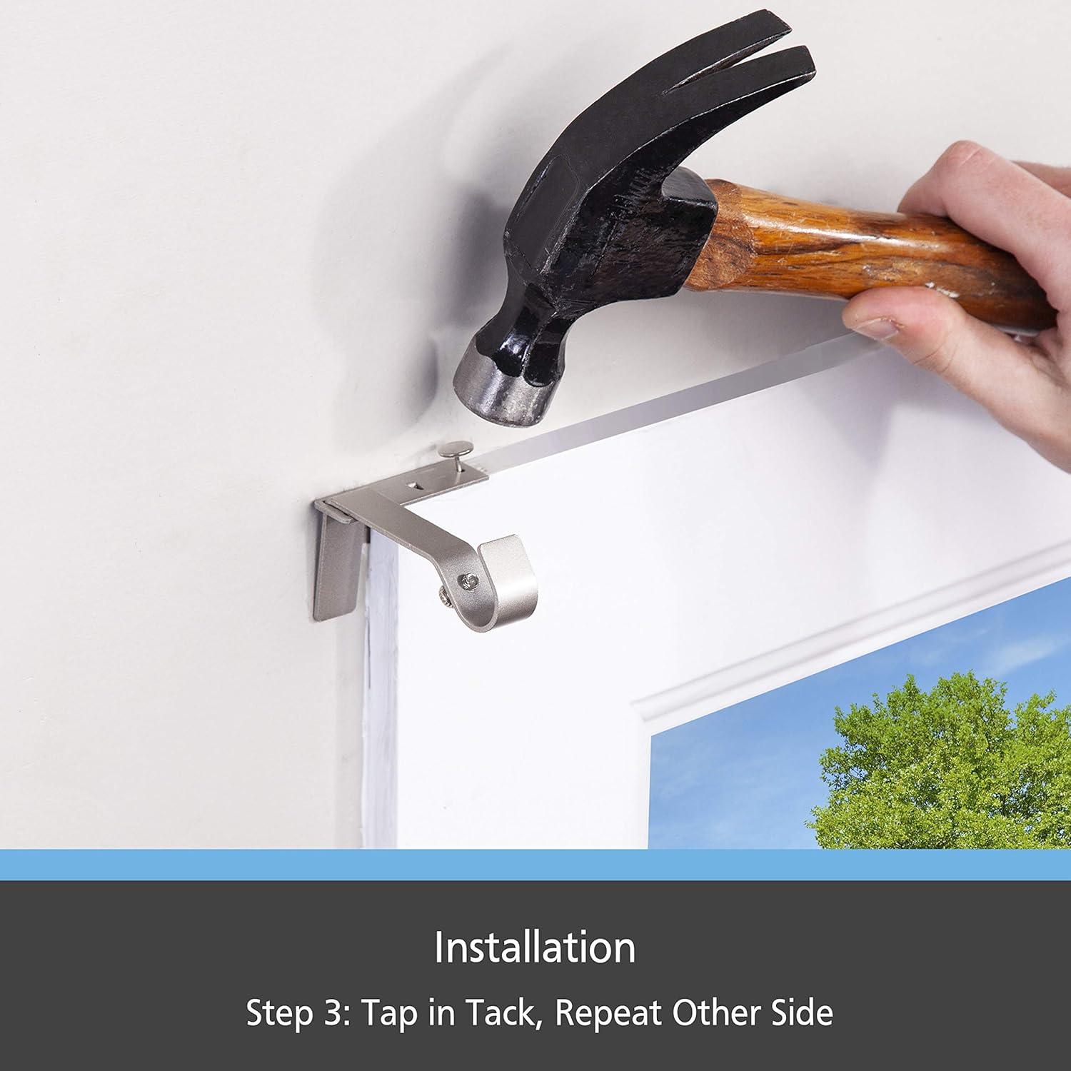 Soportes de barra de cortina Kenney Fast Fit níquel cepillado 2 piezas