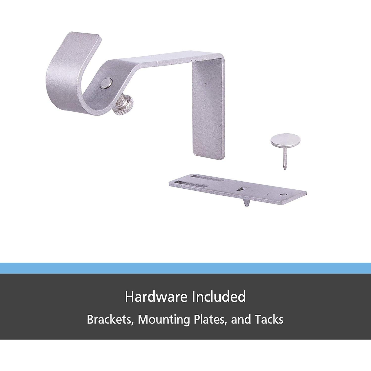 Soportes de barra de cortina Kenney Fast Fit níquel cepillado 2 piezas