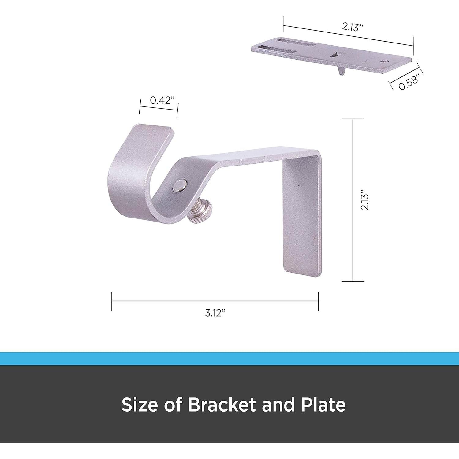 Soportes de barra de cortina Kenney Fast Fit níquel cepillado 2 piezas