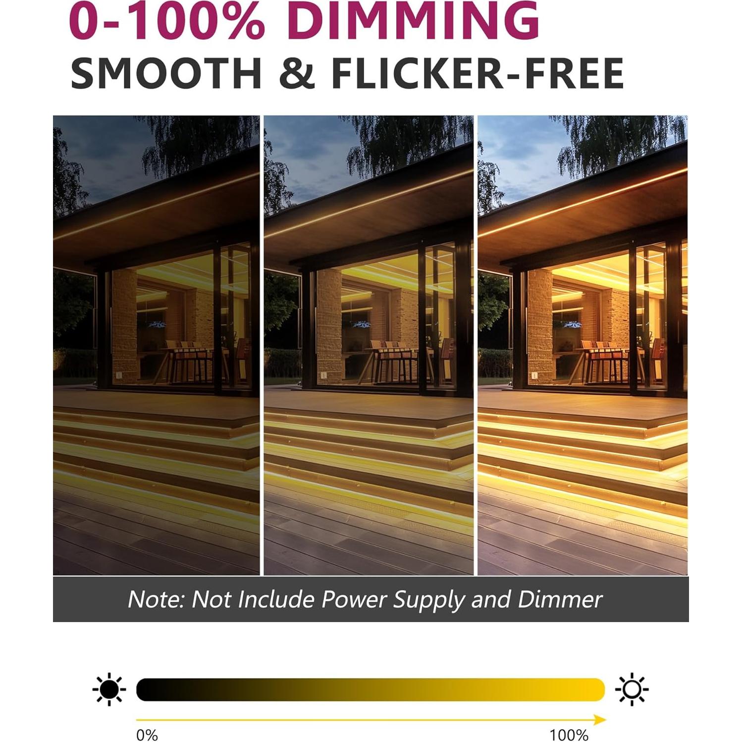 Tira de Luz LED COB 5m EMITEVER 2700K IP67 Regulable