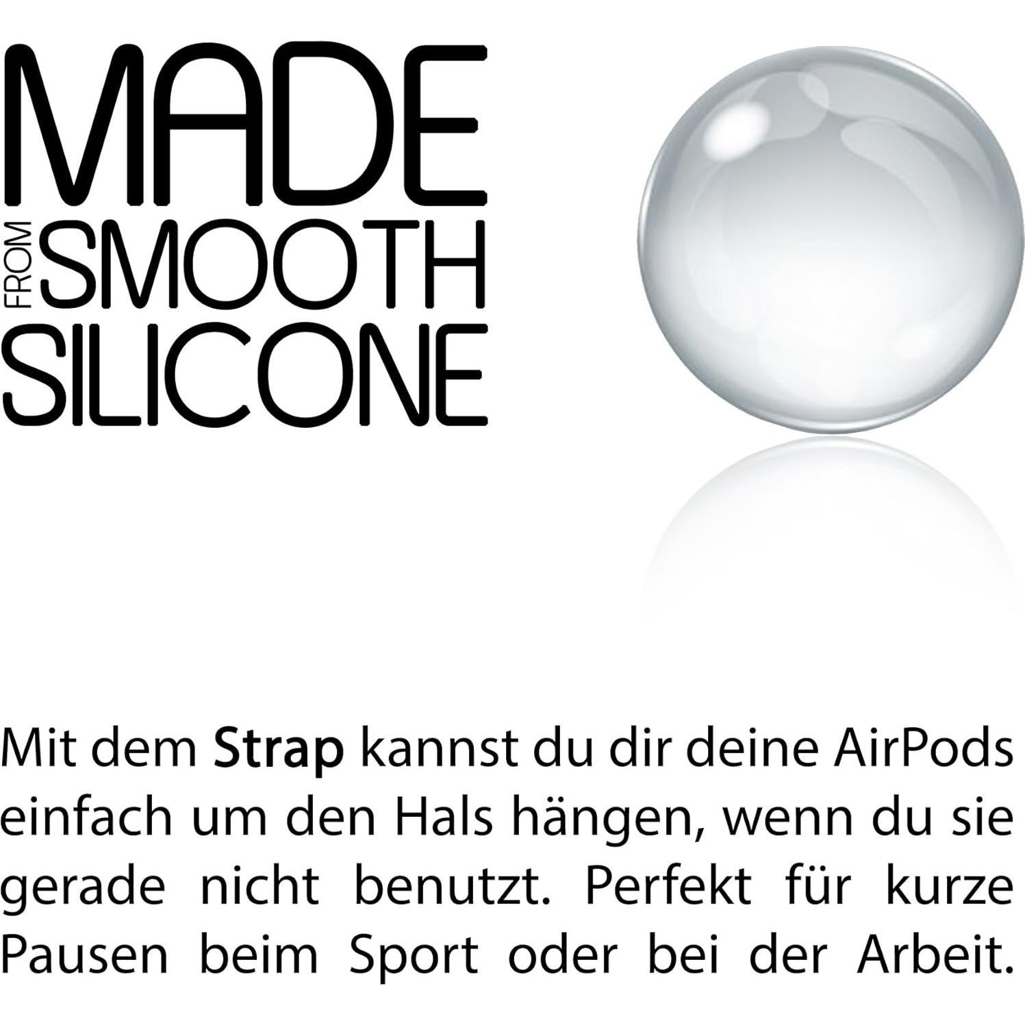 Correa de Silicona para Apple AirPods innoGadgets 55cm Blanca