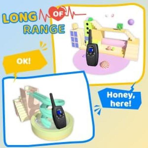 Walkie Talkies Retevis RT628 para Niños - 4 Paquete, Largo Alcance