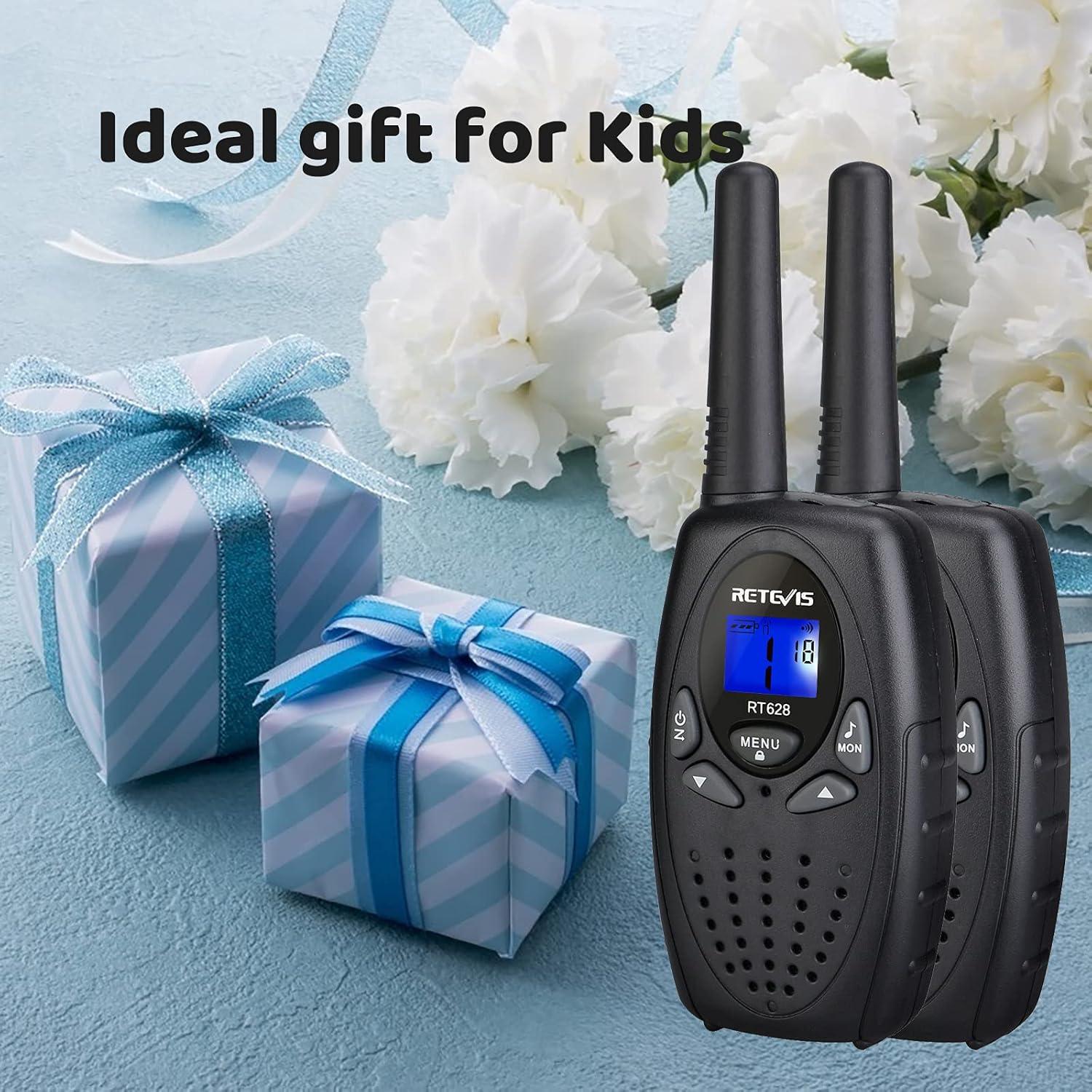 Walkie Talkies Retevis RT628 para Niños - 4 Paquete, Largo Alcance