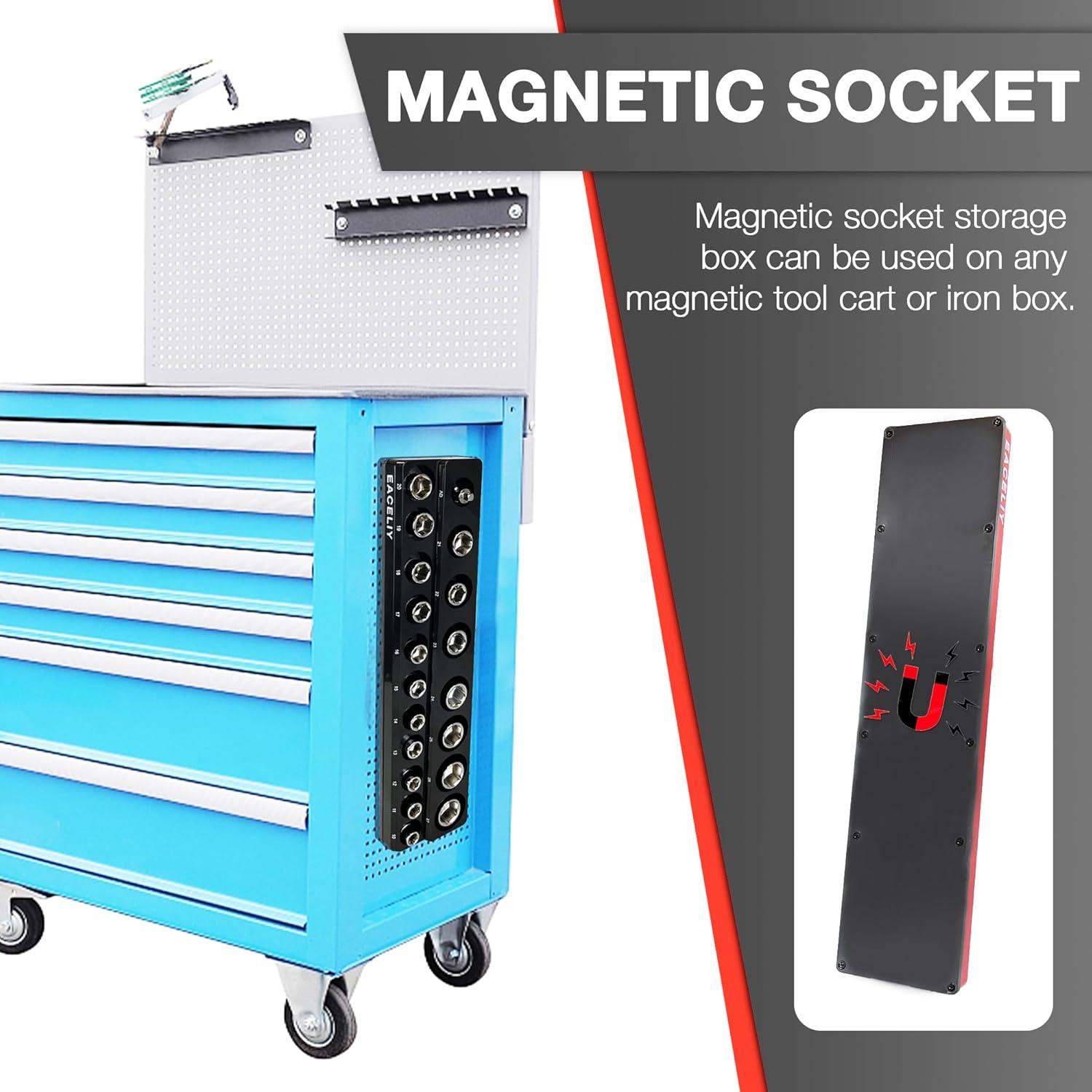 Organizador de Enchufes Magnéticos EACELIY 2 Piezas 1/2"