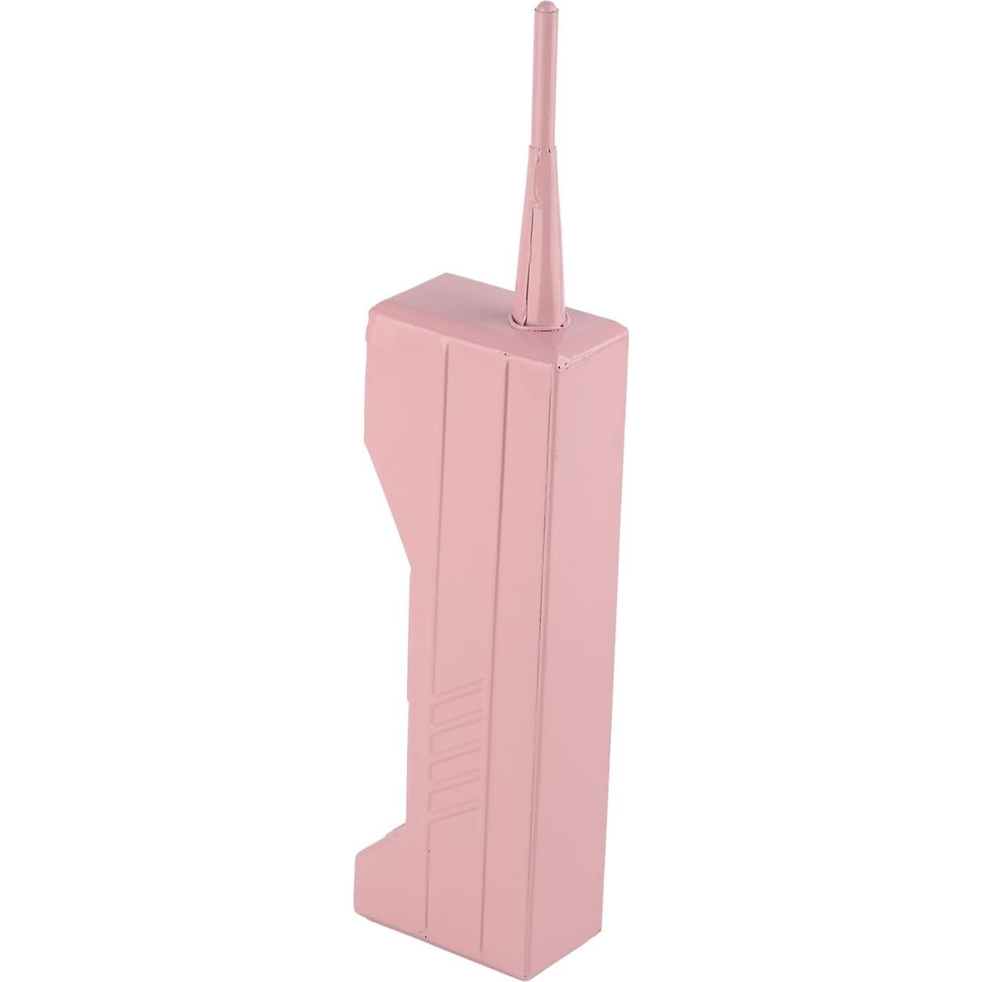 Adorno Teléfono Celular Retro Vintage Hierro Rosa 32x4x7cm