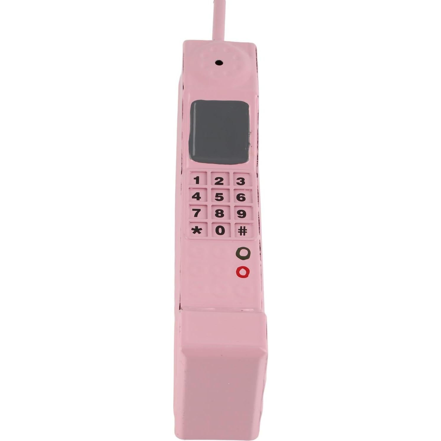Adorno Teléfono Celular Retro Vintage Hierro Rosa 32x4x7cm
