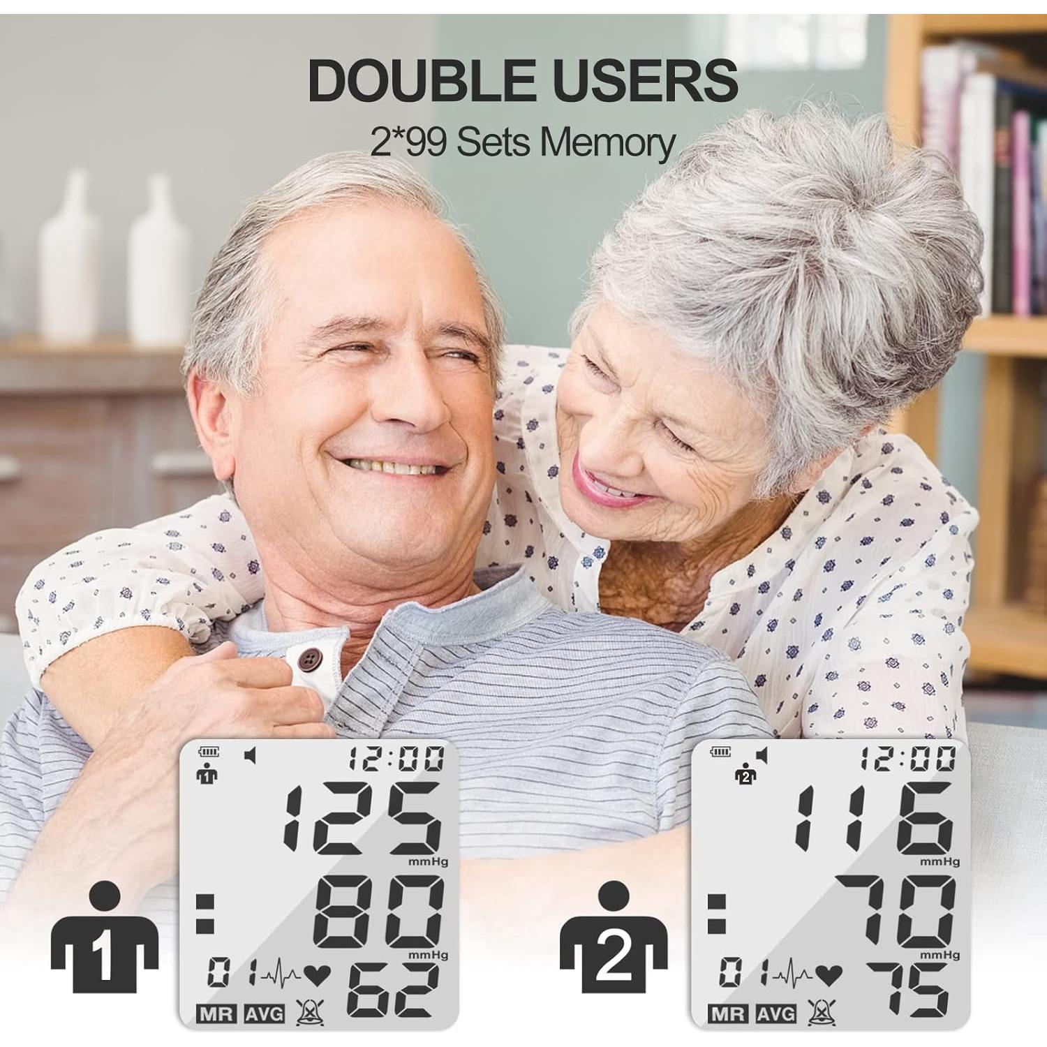 Monitor de Presión Arterial ZIQING con Manguito Grande 22-44 cm