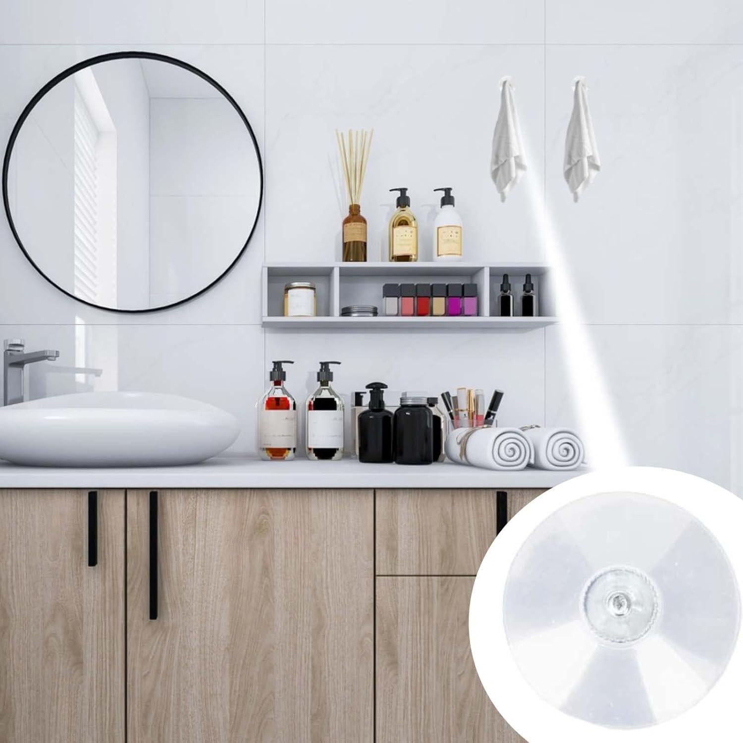 Ventosas de Succión AccEncyc 40 mm Transparentes 12 Pcs